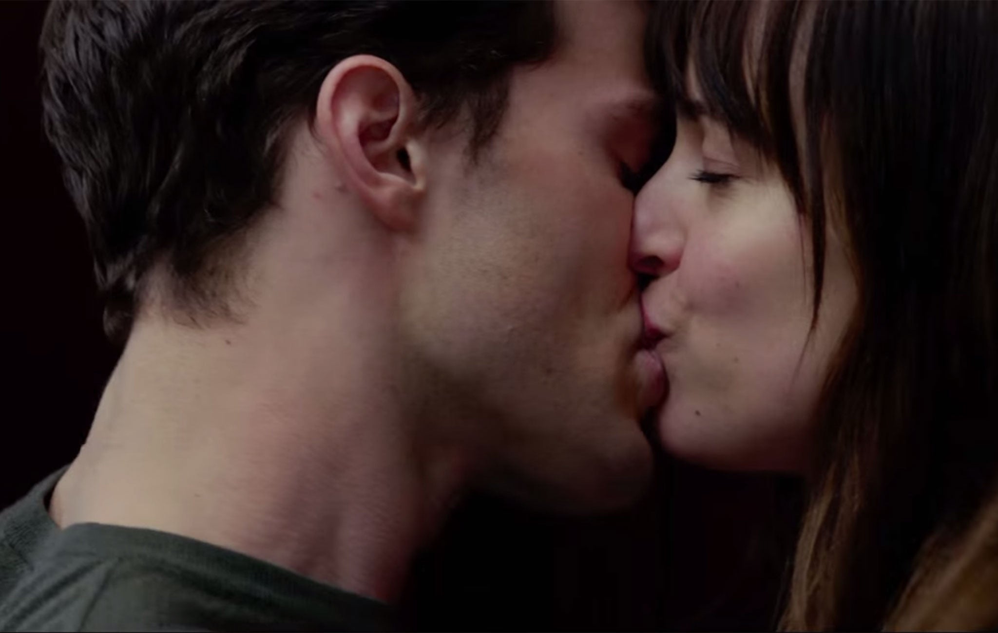 Jamie Dornan and Dakota Johnson in Fifty Shades of Grey