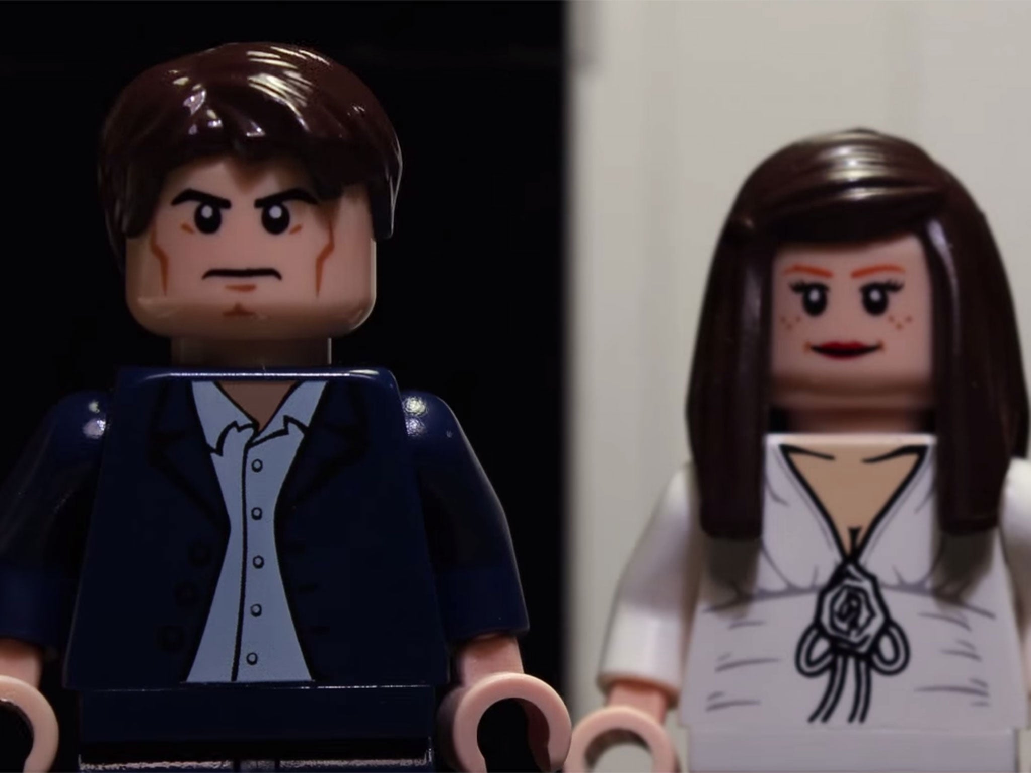 Lego Christian Grey shows Anastasia Steele his Red Room