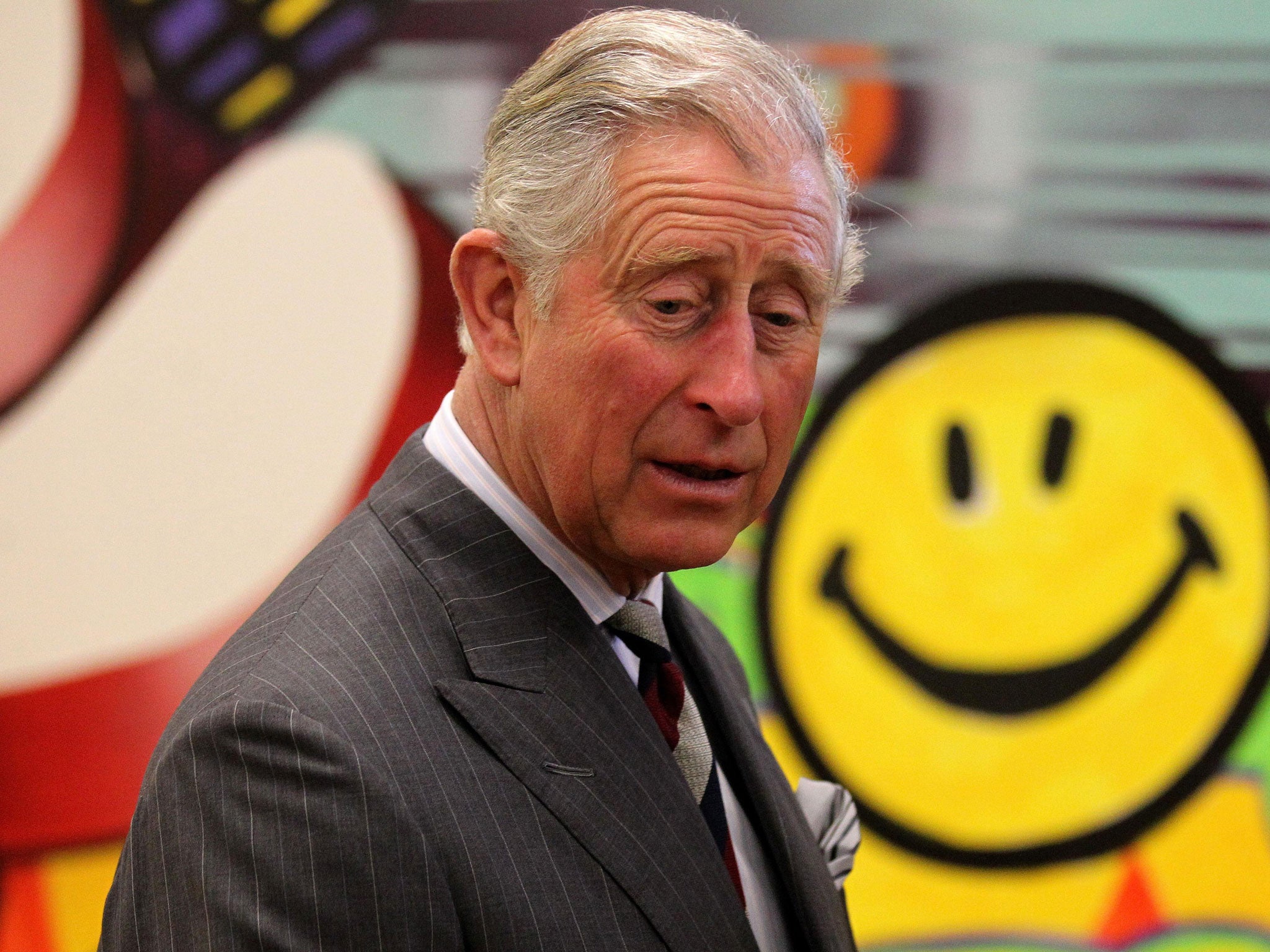 Prince of smiles: the heir to the throne on a school visit Andrew