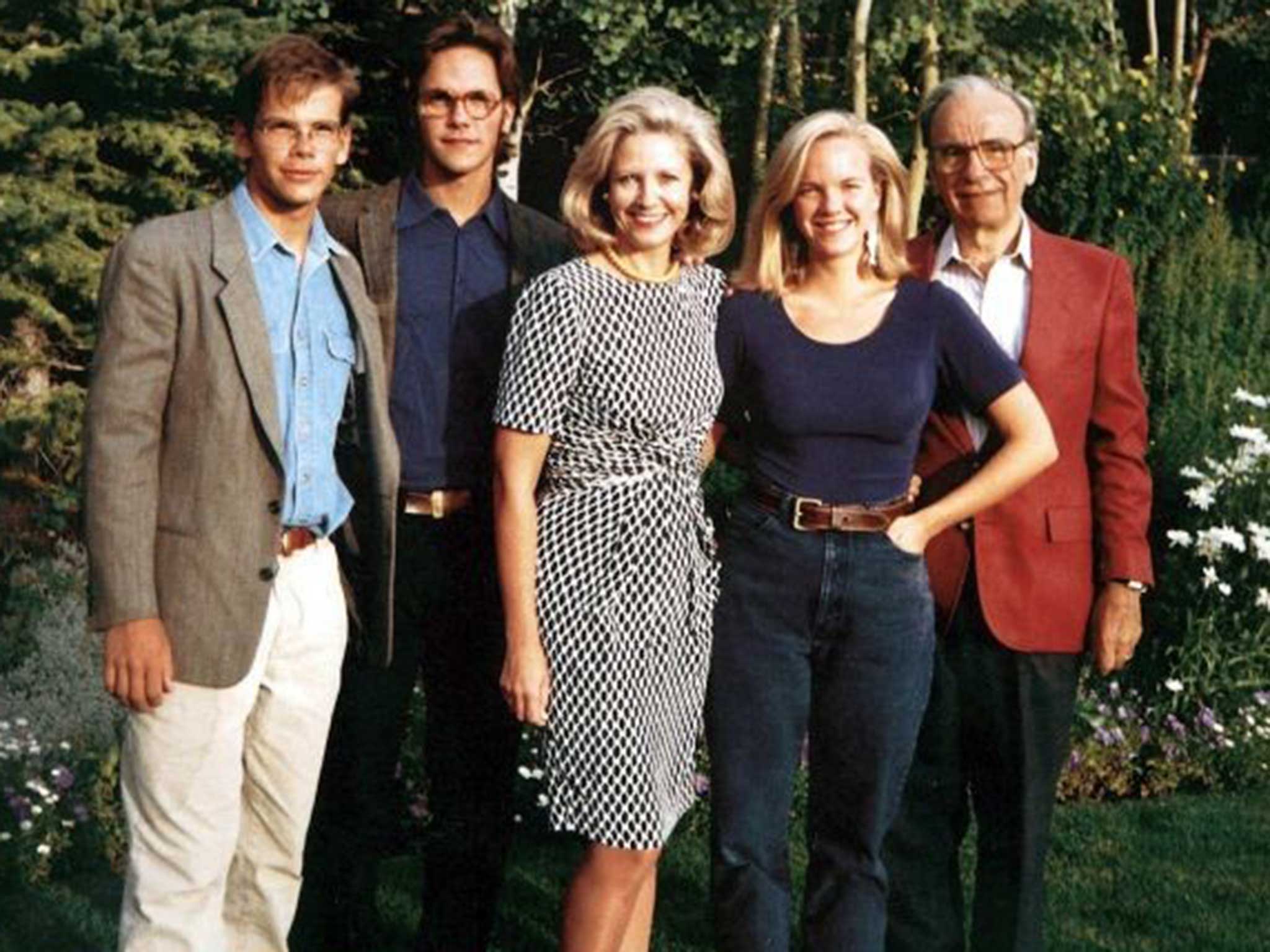 Lachlan, James, Anna, Elisabeth and Rupert Murdoch