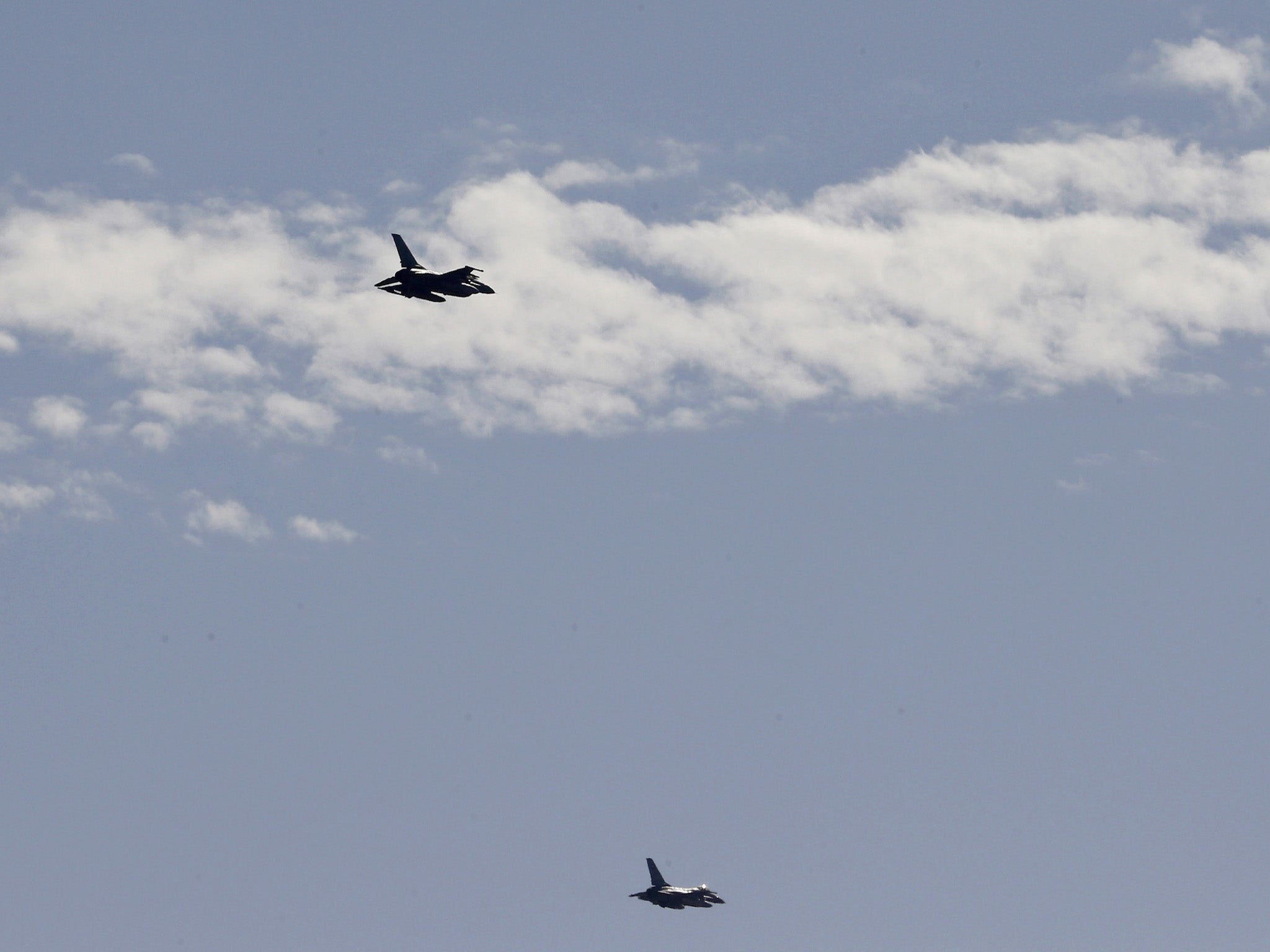 Jordanian planes flew over Amman in a display of support for the king