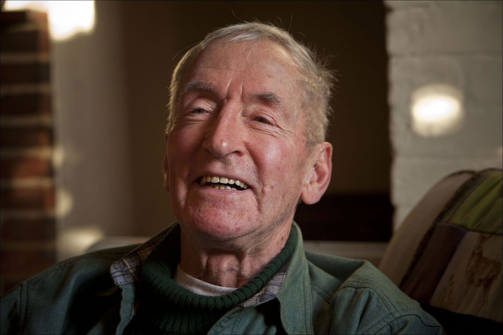 Stream-of-grumble: Raymond Briggs at his home near Plumpton Racecourse