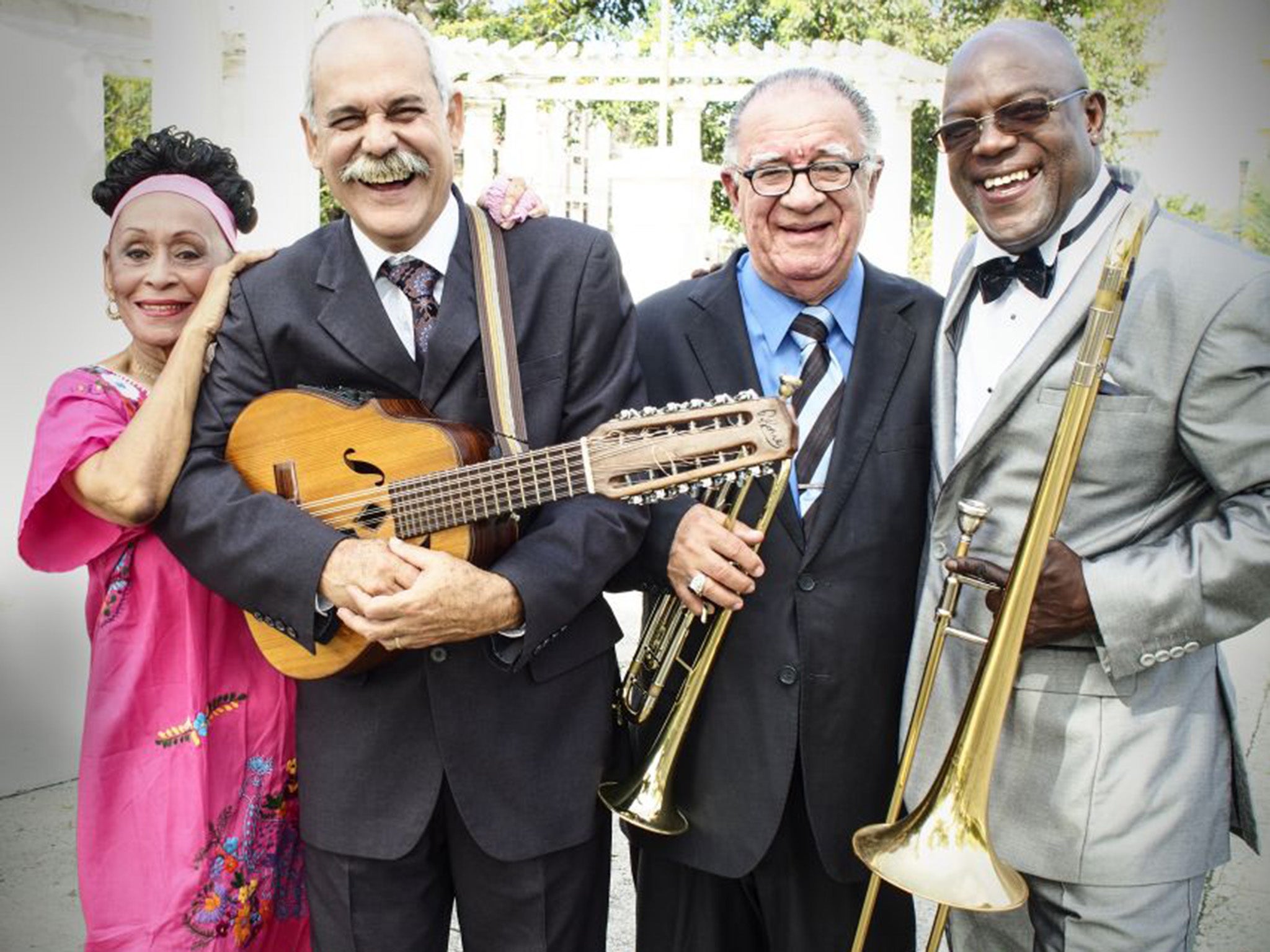 Omara Portuondo, Barbarito Torre, Guajiro Mirabal and Jesus “Aguaje” Ramos of Buena Vista Social Club