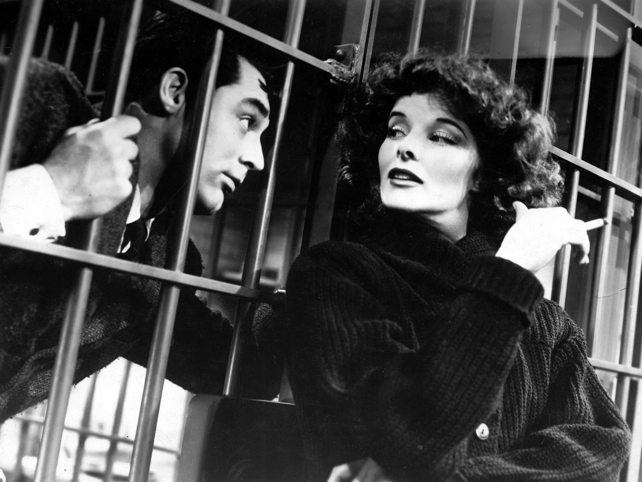 Katharine Hepburn with Cary Grant in Bringing Up Baby