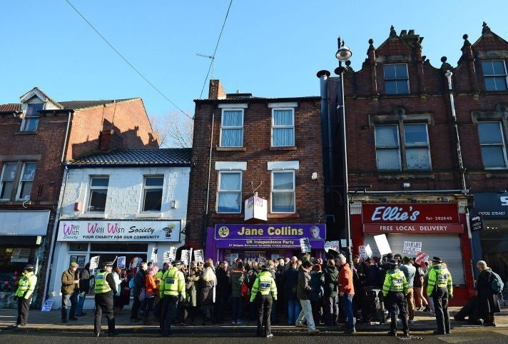 Nigel Farage was told he was not welcome in the town