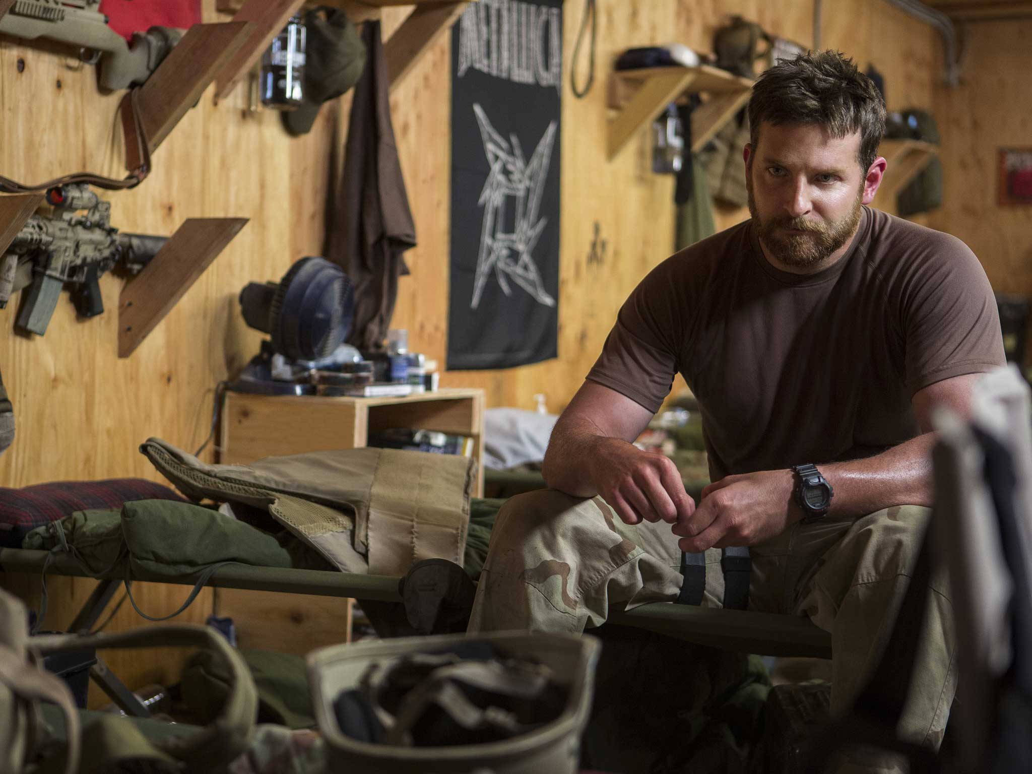 Bradley Cooper plays sniper Chris Kyle in blockbuster American Sniper