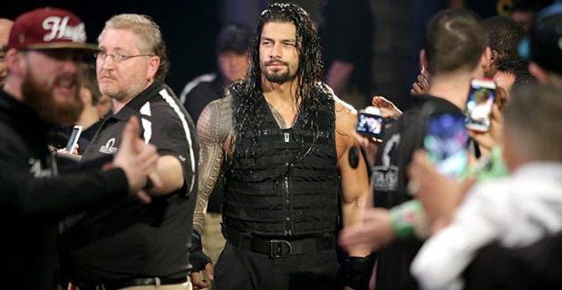 Roman Reigns receives a less than welcome reception from the crowd