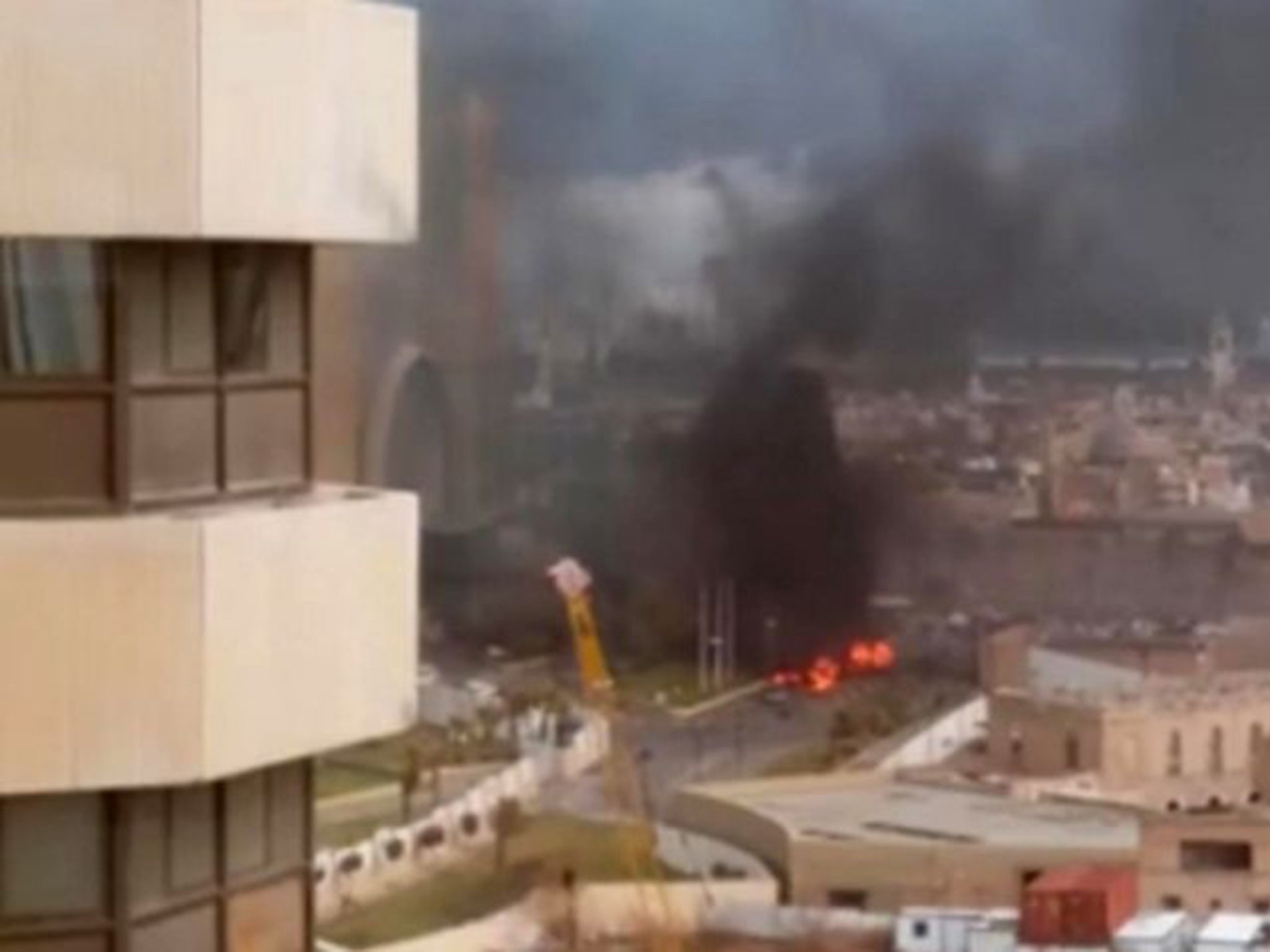 An amateur video of the IS attack on Tripoli’s Corinthia Hotel on 27 January