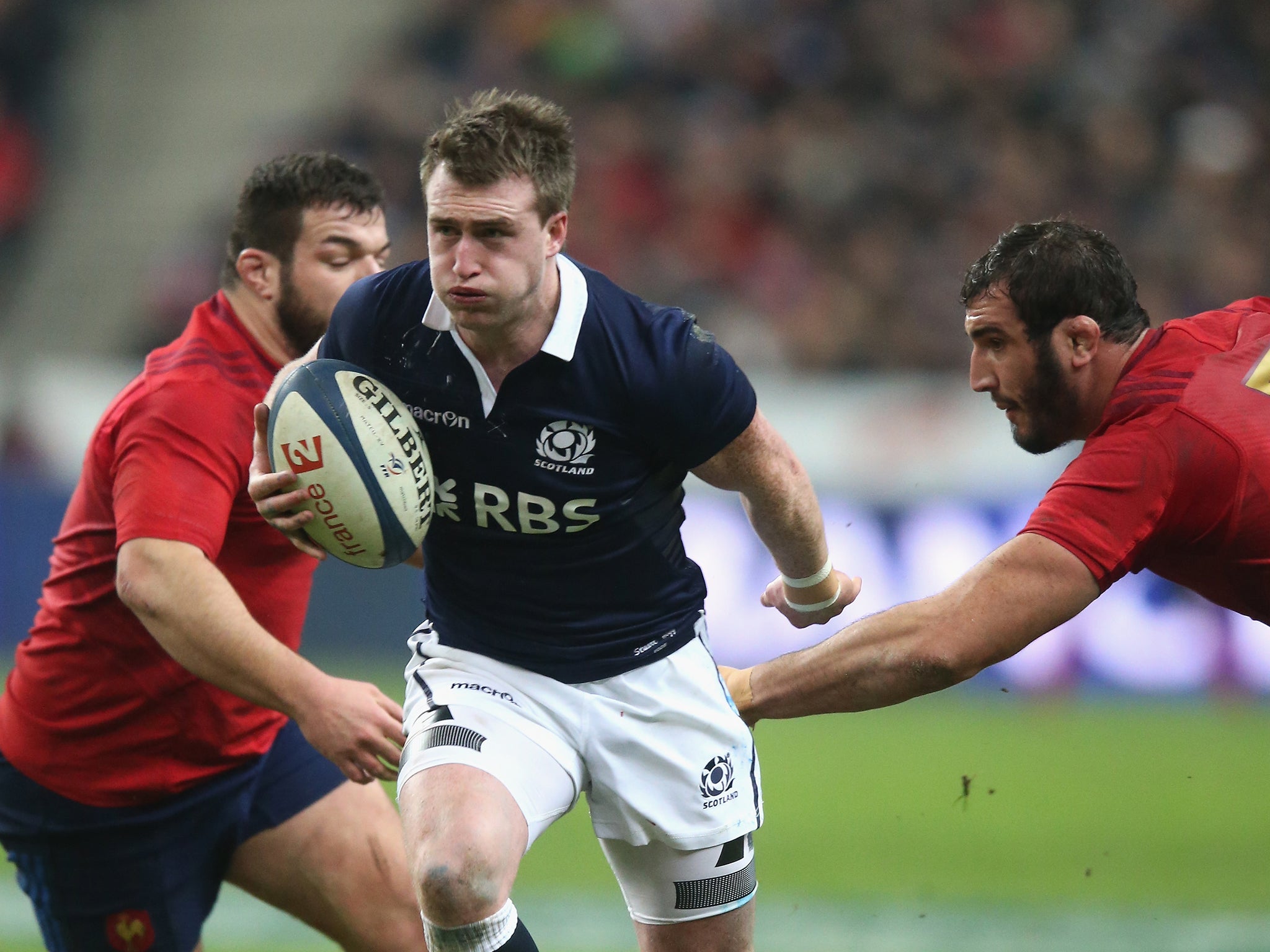 Stuart Hogg in action against France