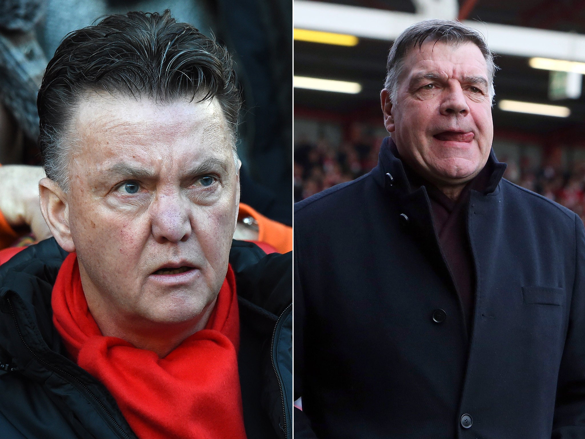 Sam Allardyce and Louis van Gaal