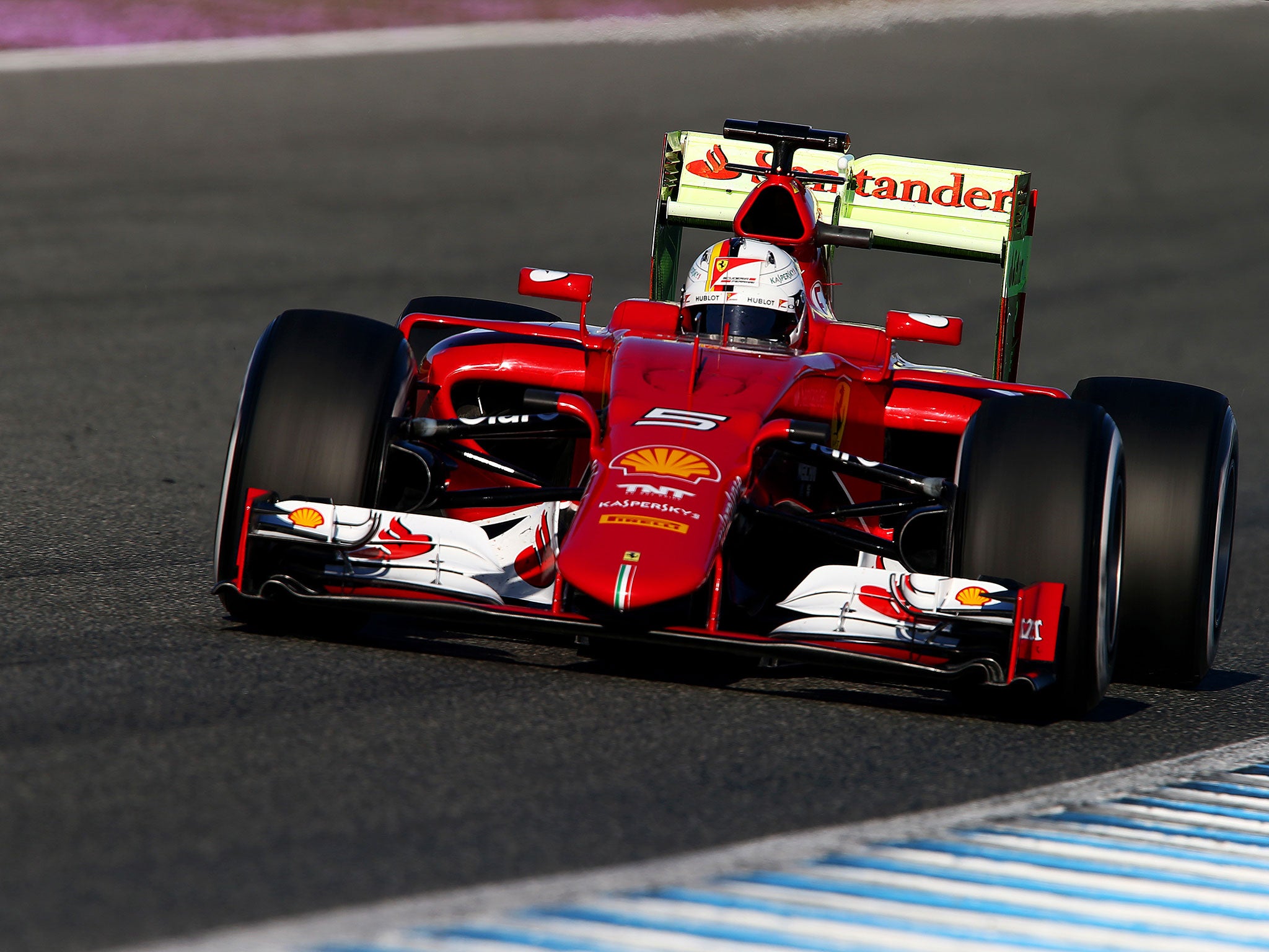 Sebastian Vettel impressed in his first drive behind the wheel of the Ferrari