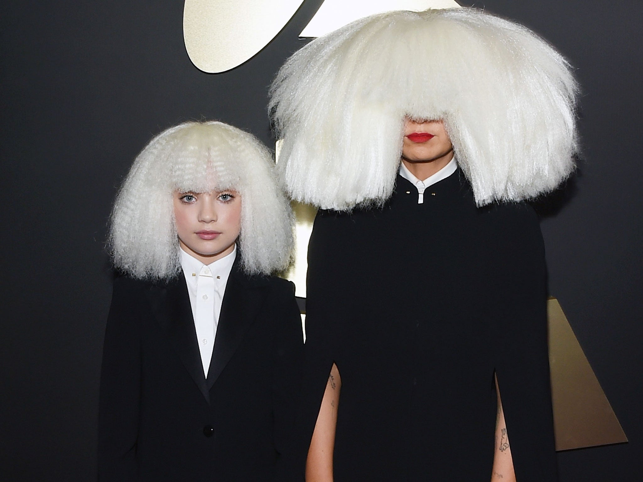 Dancer Maddie Ziegler and Sia attend Grammys