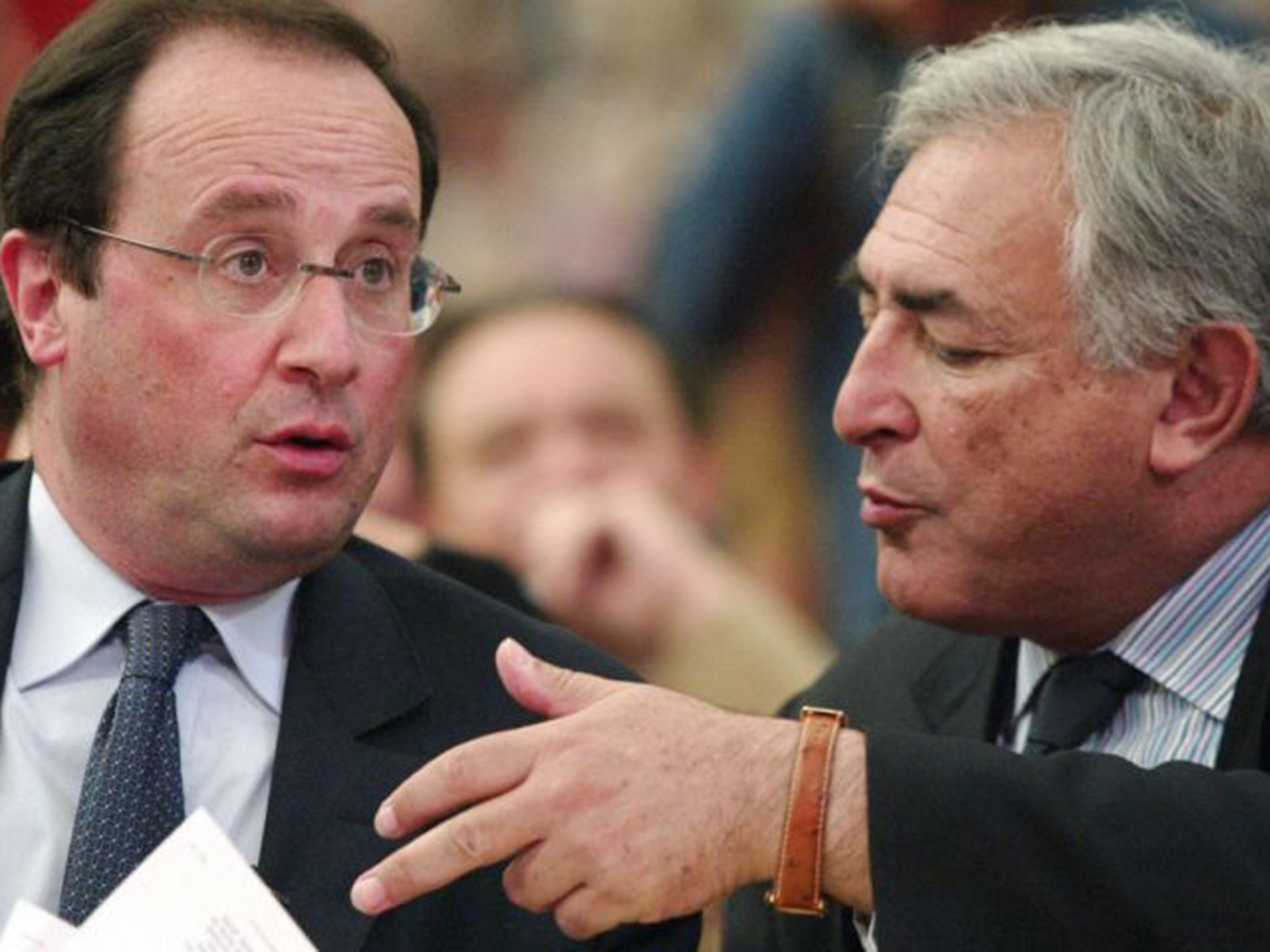 DSK and Mr Hollande in 2005; the future President asked for guidance on economic policy