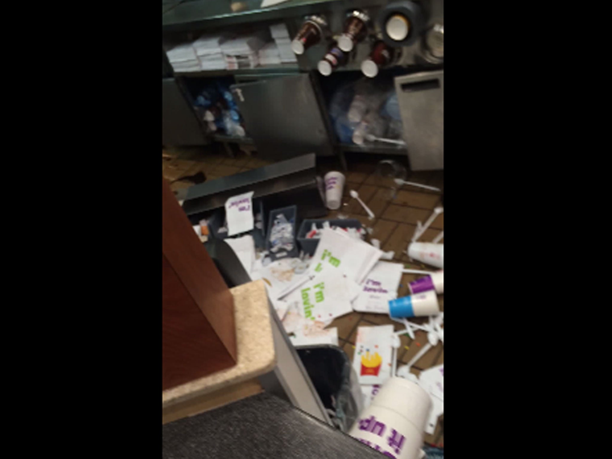 The carnage caused by a distressed McDonalds worker