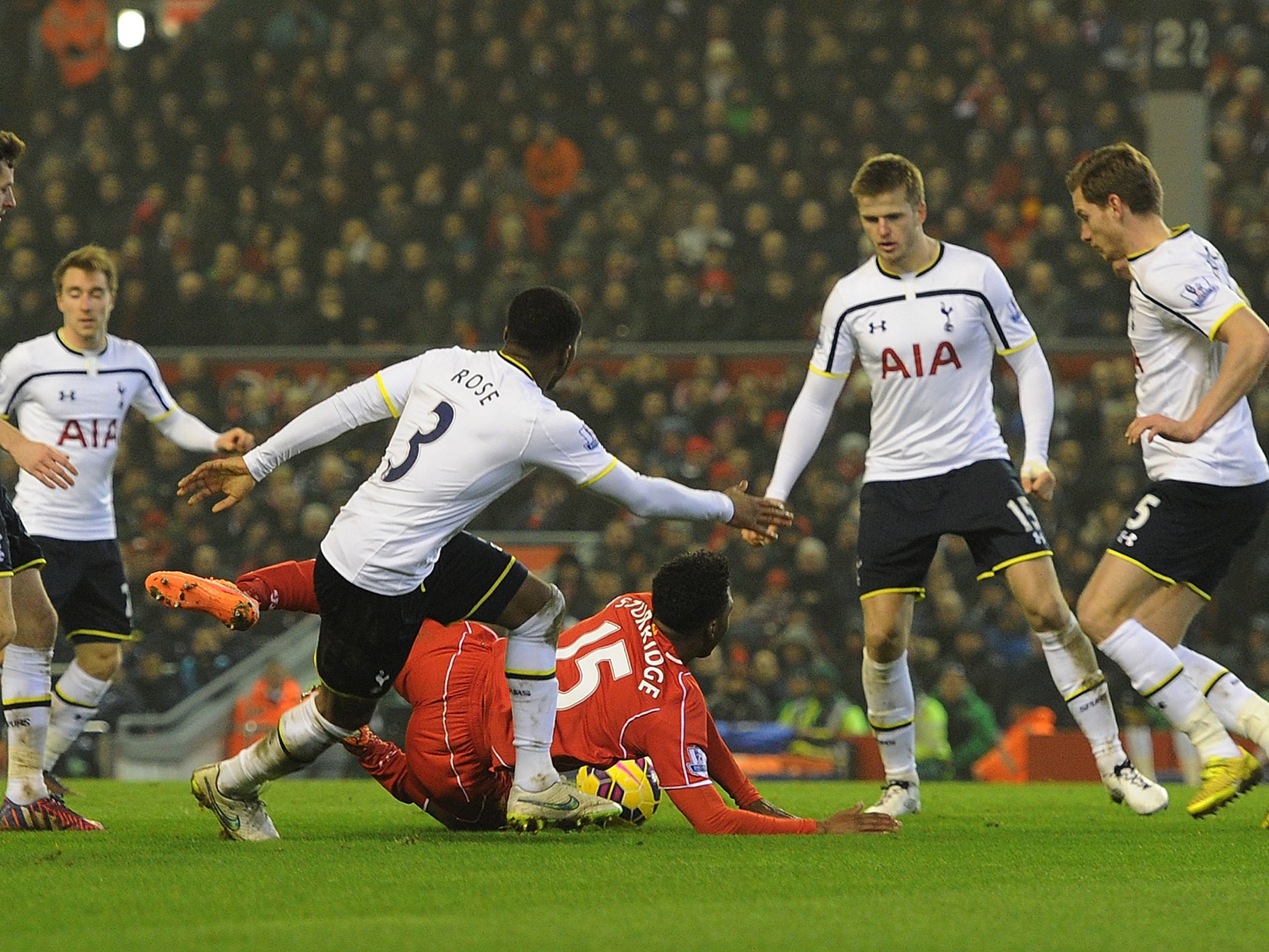 Danny Rose brought down Daniel Sturridge for the penalty