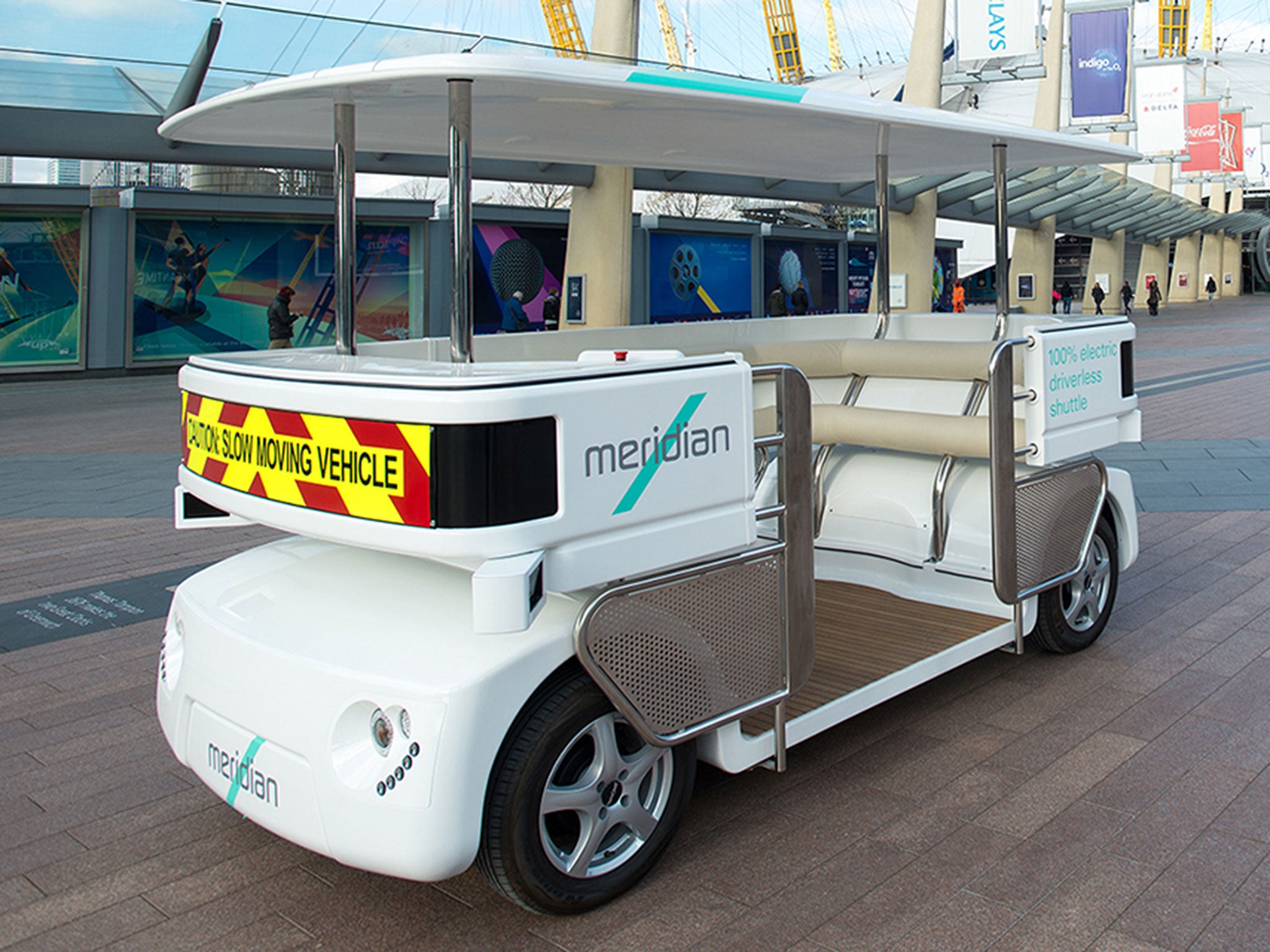 The driverless passenger shuttle bring trialled in Greenwich