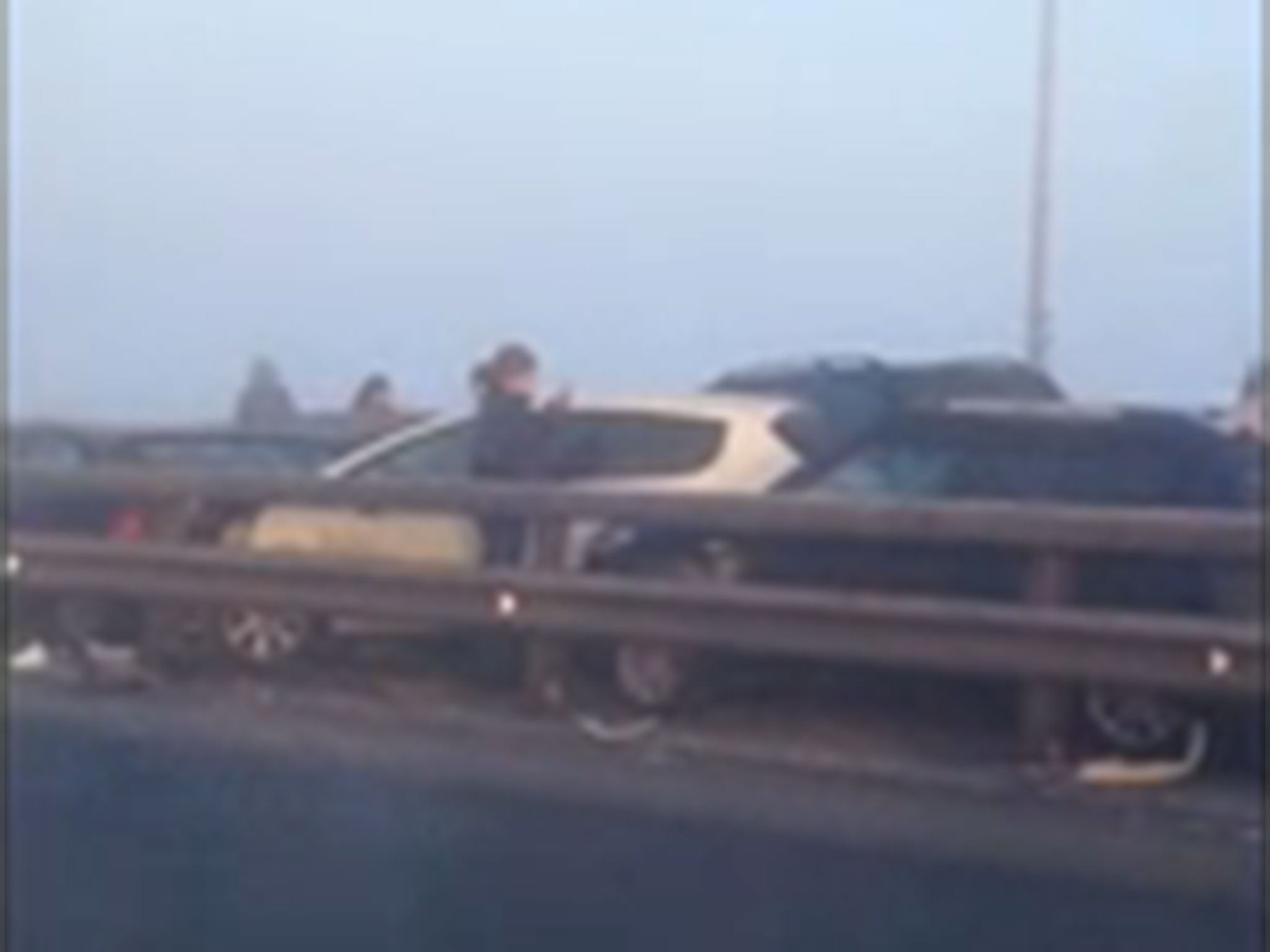 The crash caused a traffic jam that lasted over three hours