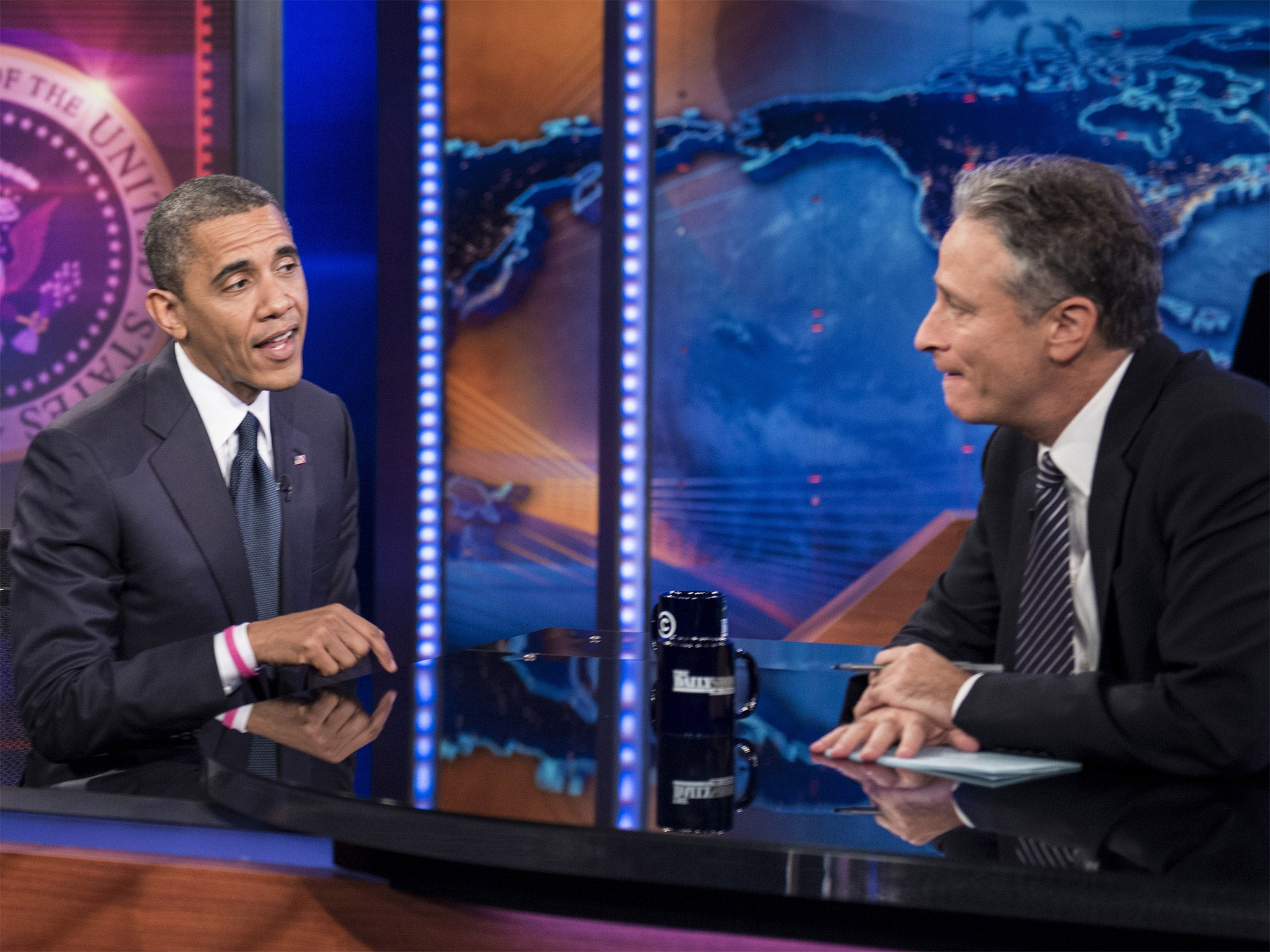 Barack Obama has appeared on the programme several times to be interviewed by Stewart (Getty)