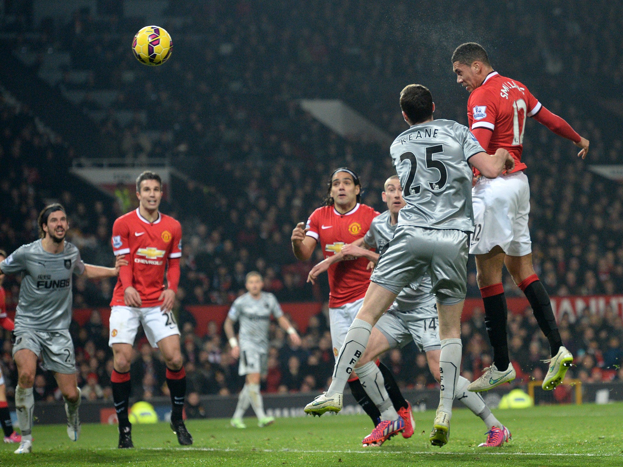 Smalling heads in his second goal of the game