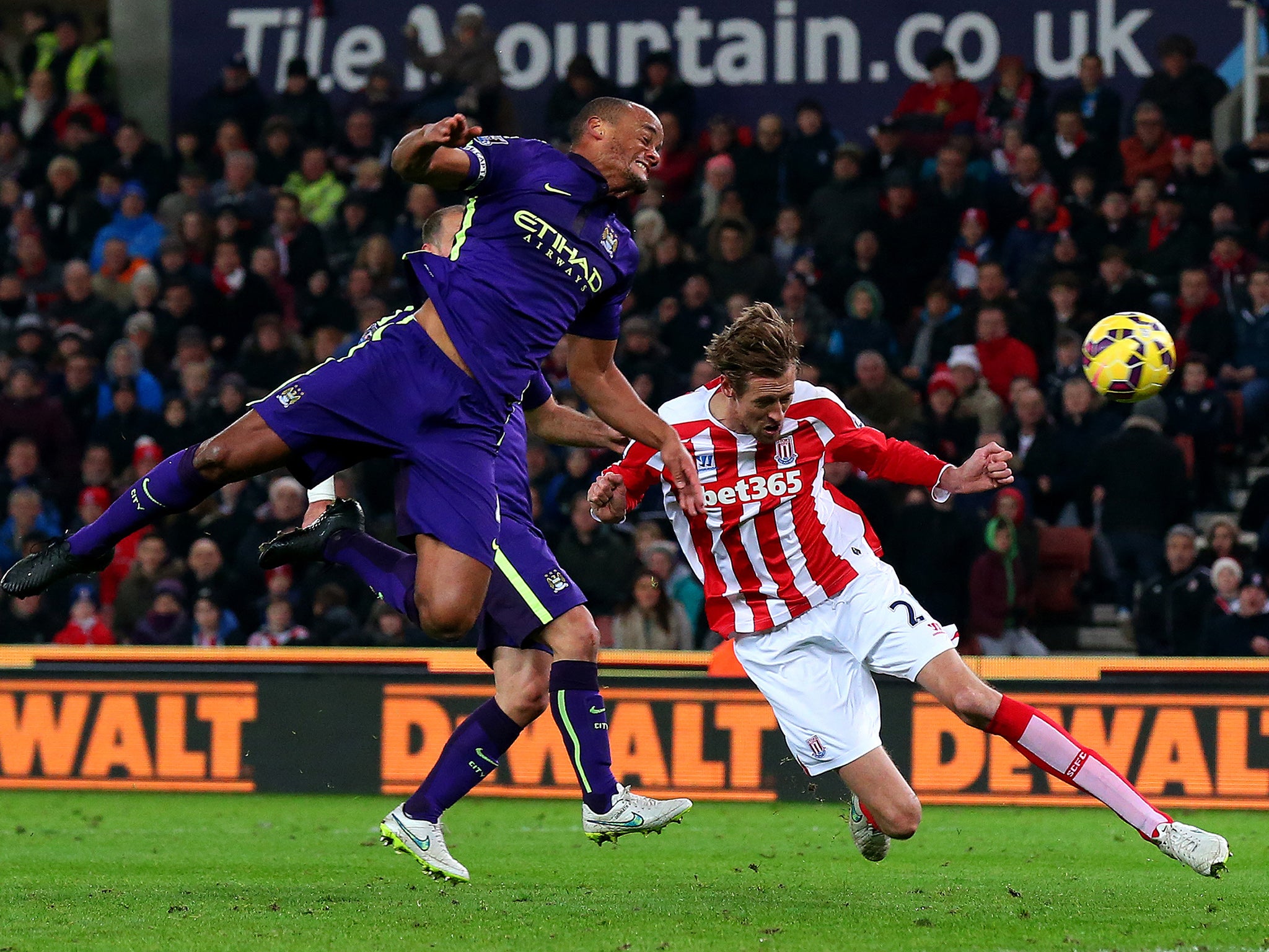 Crouch headed Stoke level in the first half