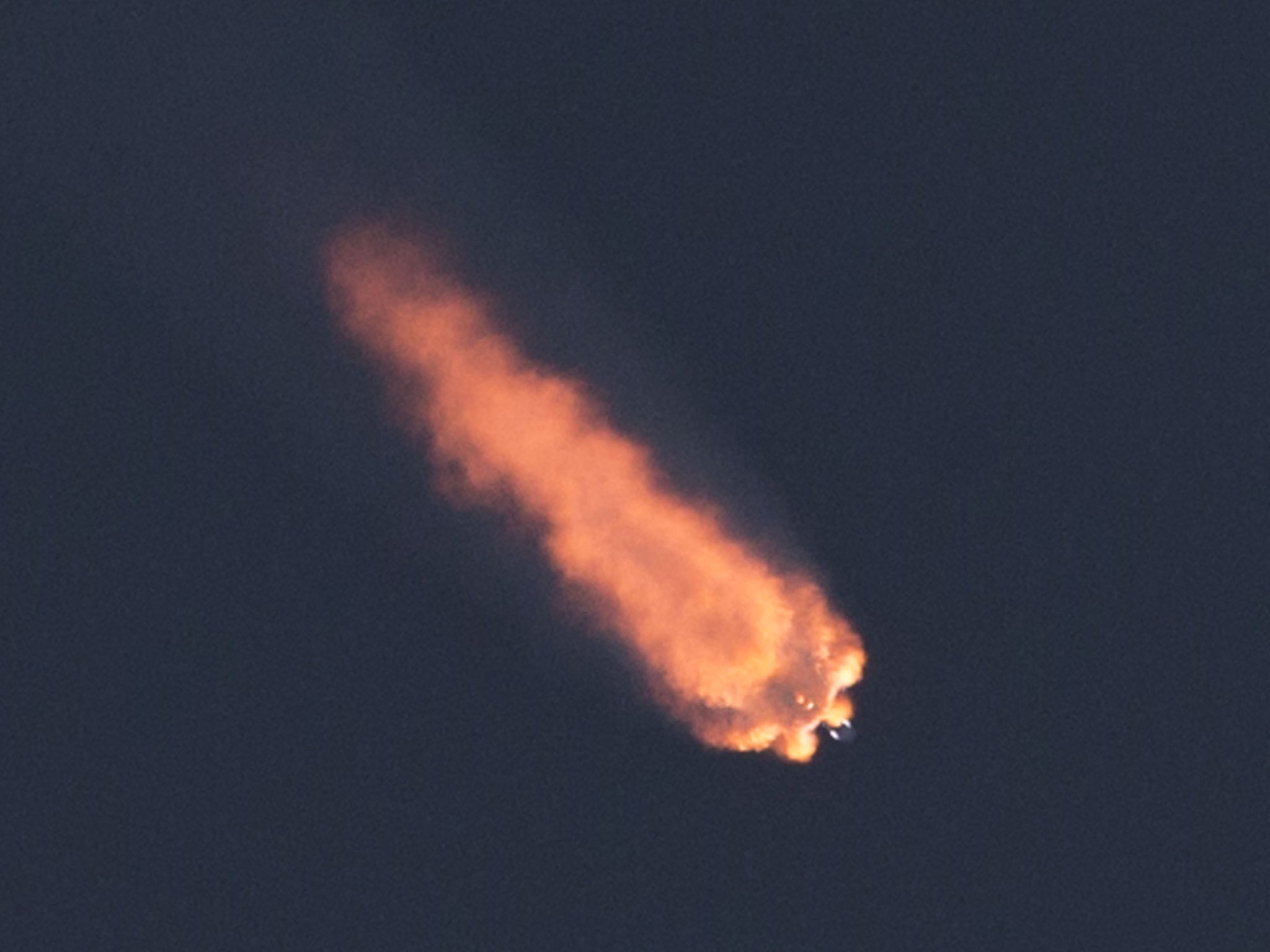 The unmanned Falcon 9 rocket, launched by SpaceX and carrying NOAA's Deep Space Climate Observatory Satellite, lifts off from launch pad 40 at the Cape Canaveral Air Force Station