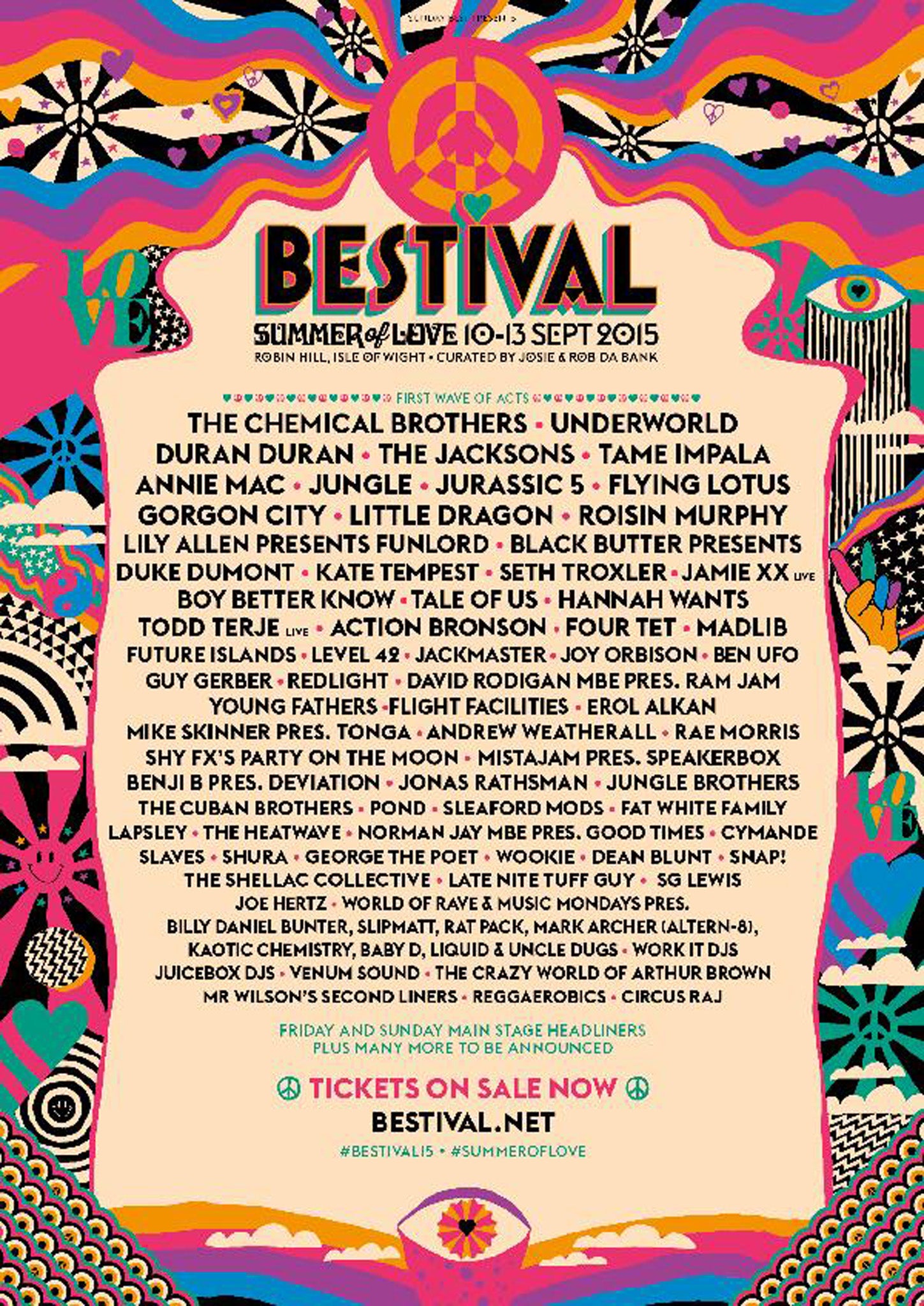 The Bestival 2015 line-up