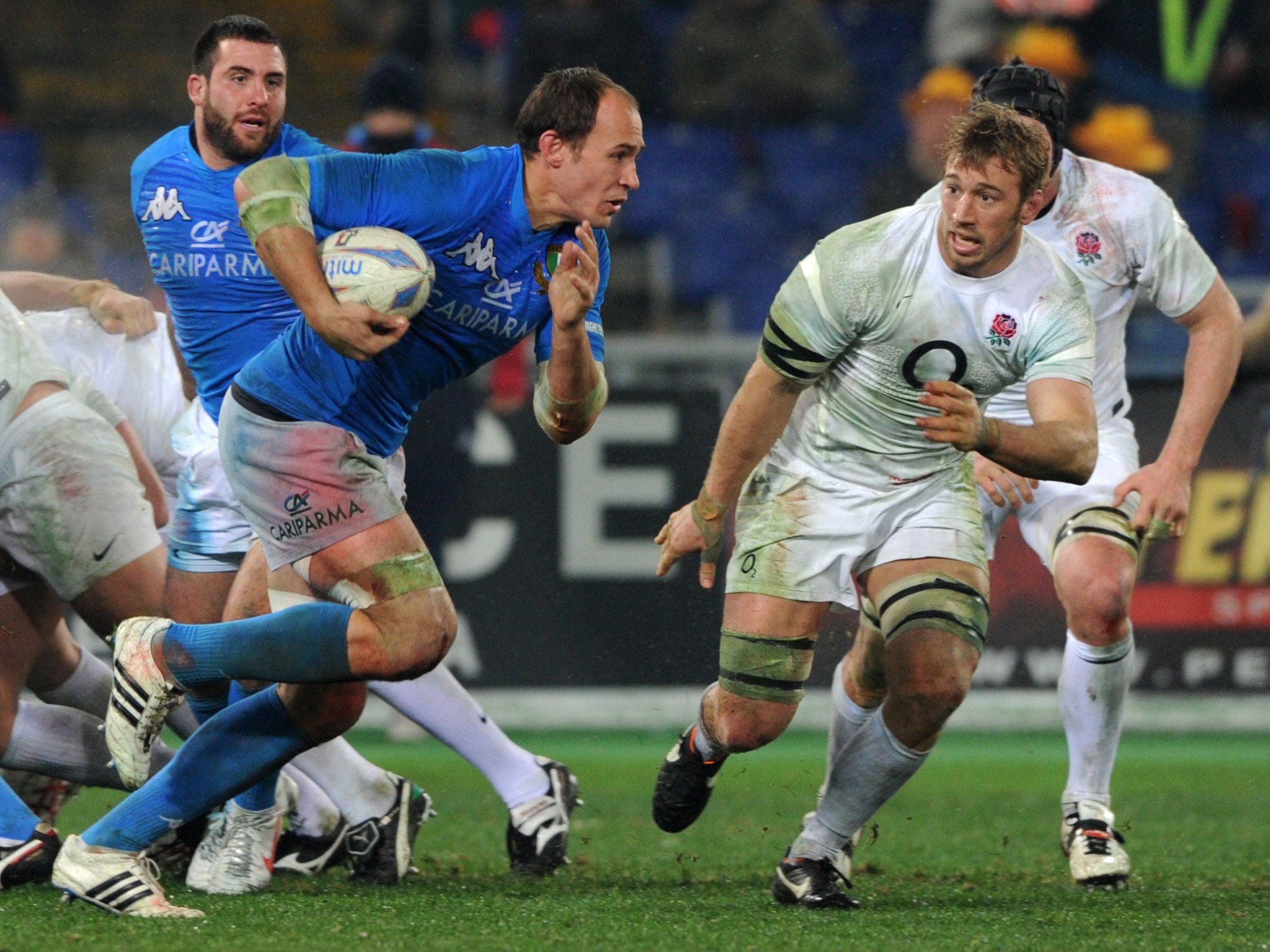 Sergio Parisse and Chris Robshaw in 2012