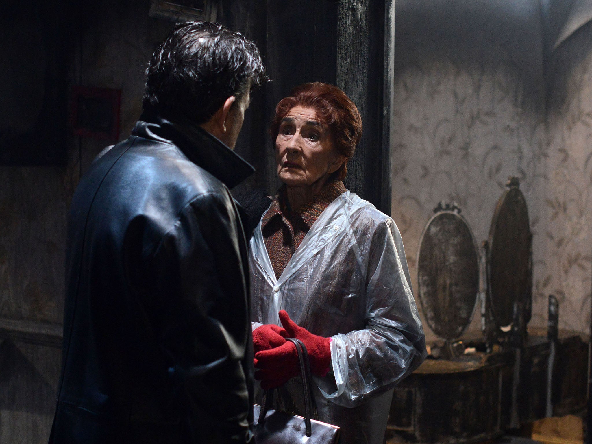 Dot grows worried for Nick. Dot Branning (June Brown), Nick Cotton (John Altman)