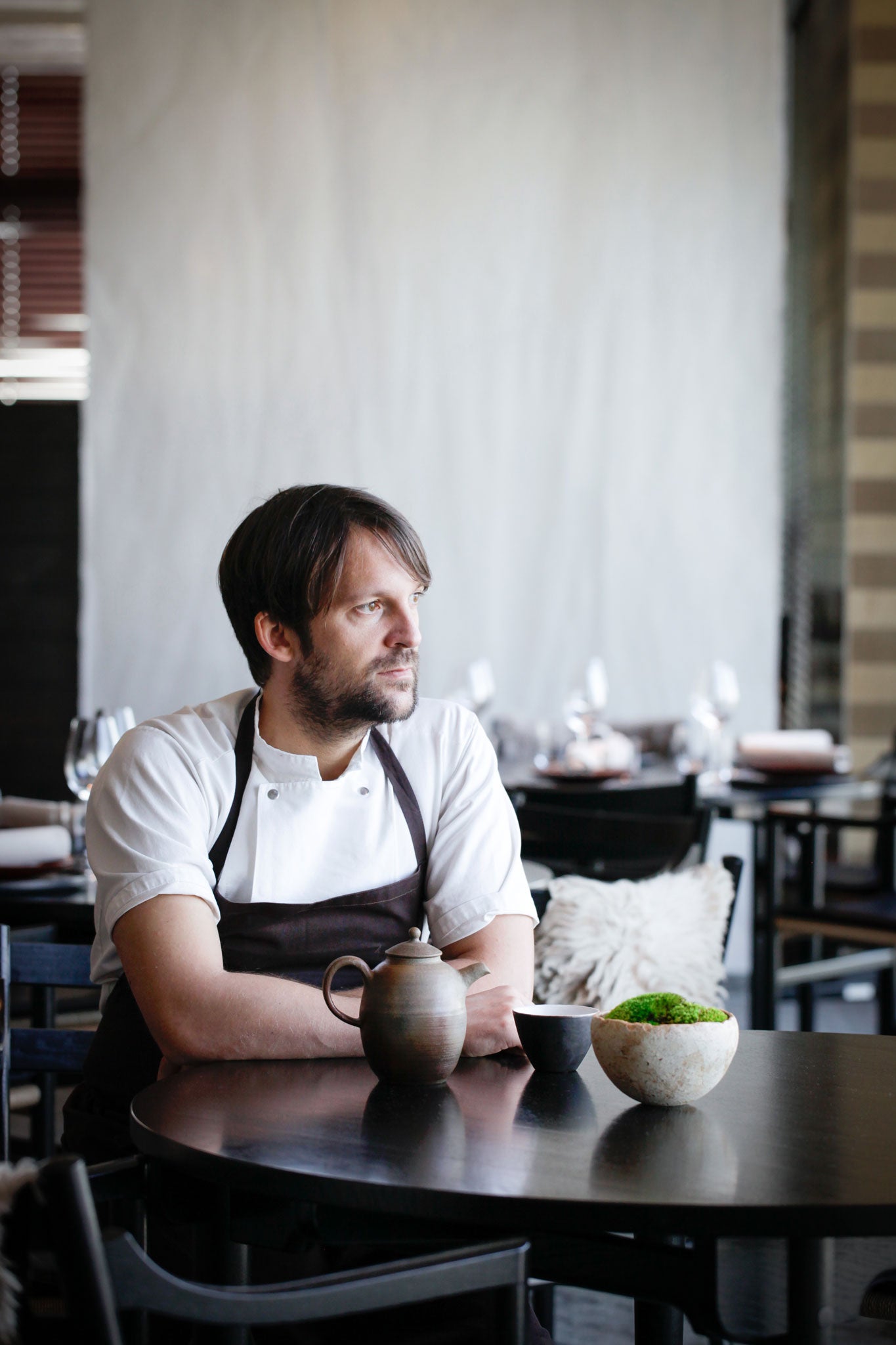 René Redzepi with Noma's custom-made ceramics