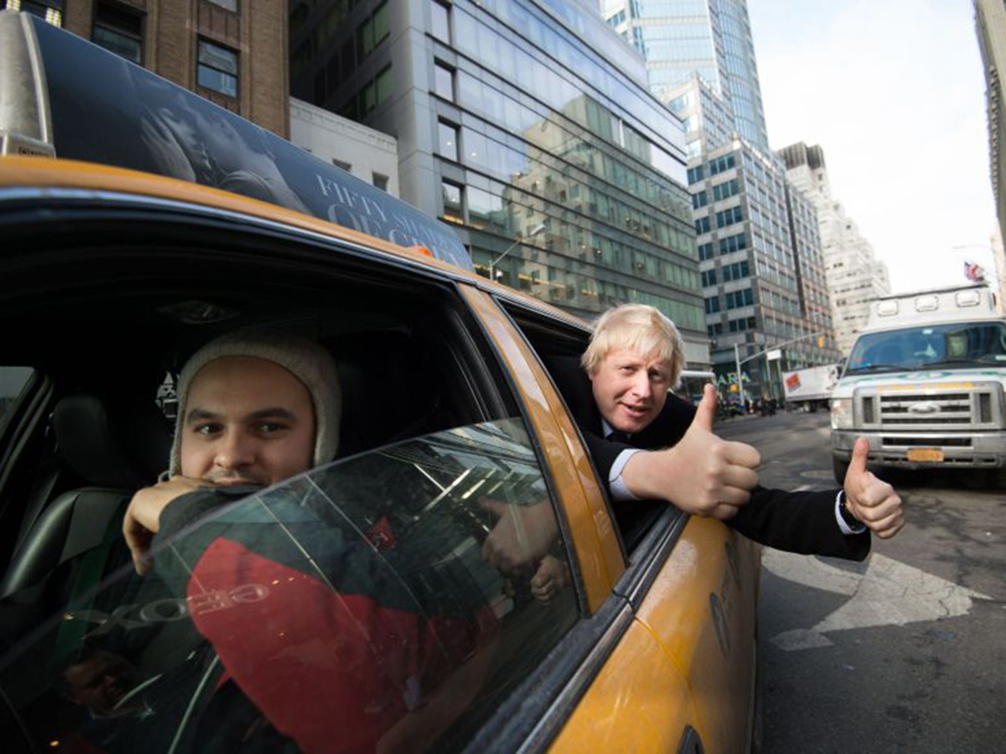 London Mayor Boris Johnson on a trade visit to New York last week