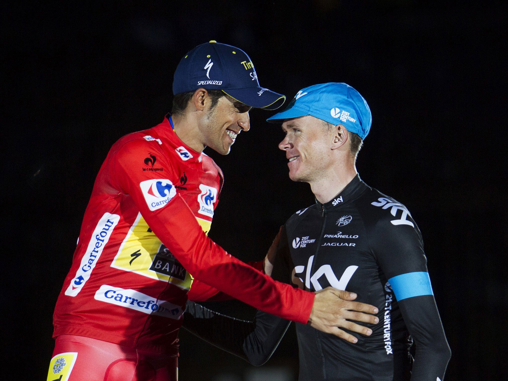 Alberto Contador and Chris Froome