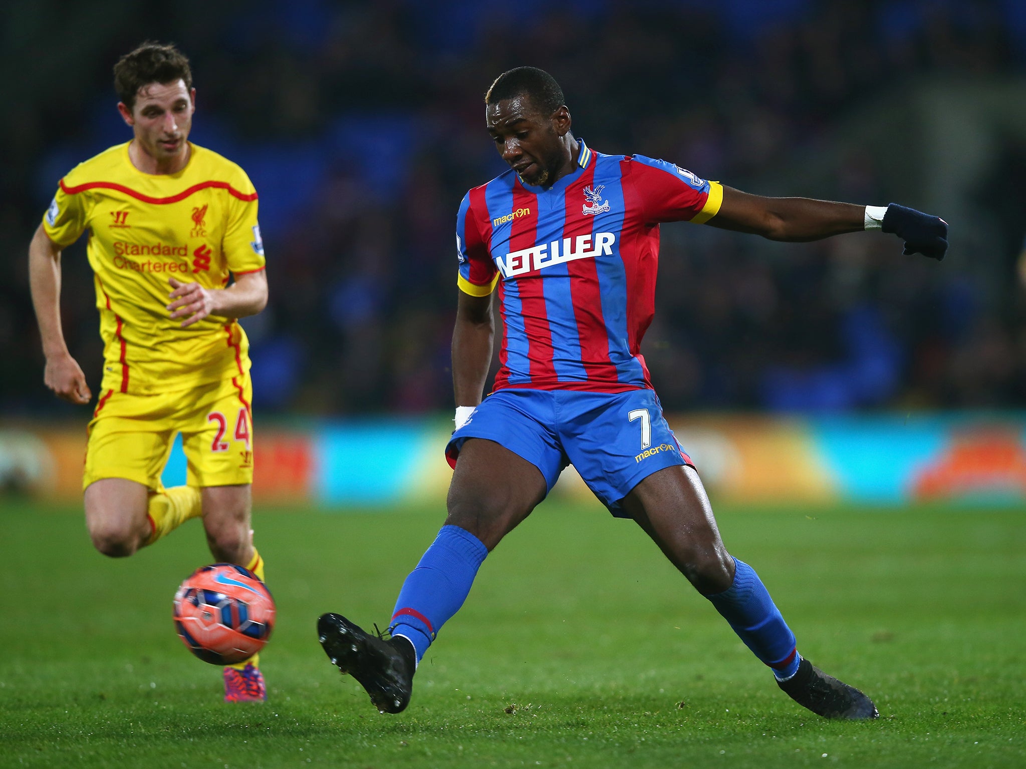 Yannick Bolasie in action for Crystal Palace