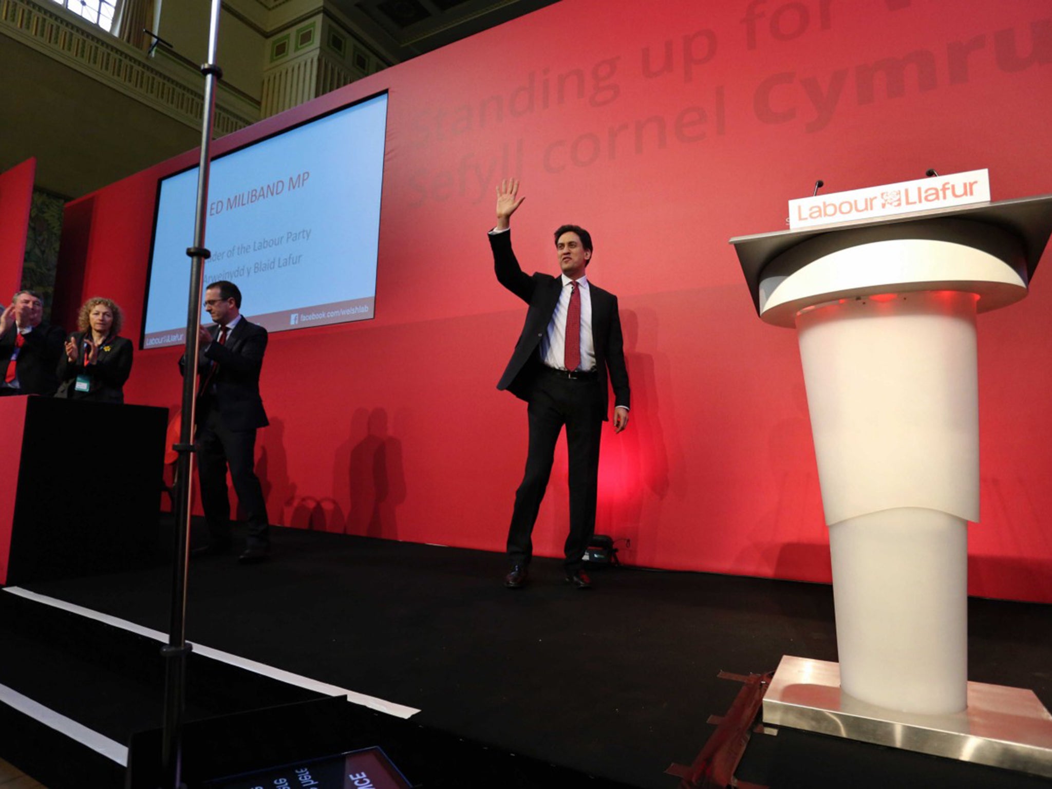 Ed Miliband at the Welsh Labour conference on Saturday