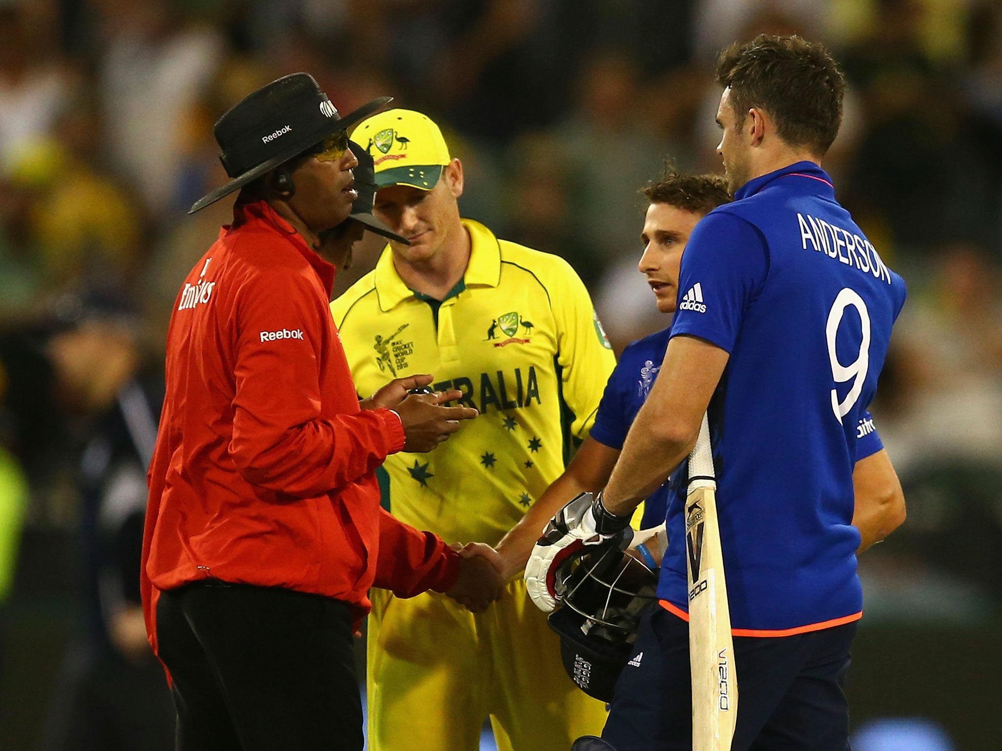 James Taylor was denied a century when Anderson was wrongly given run out