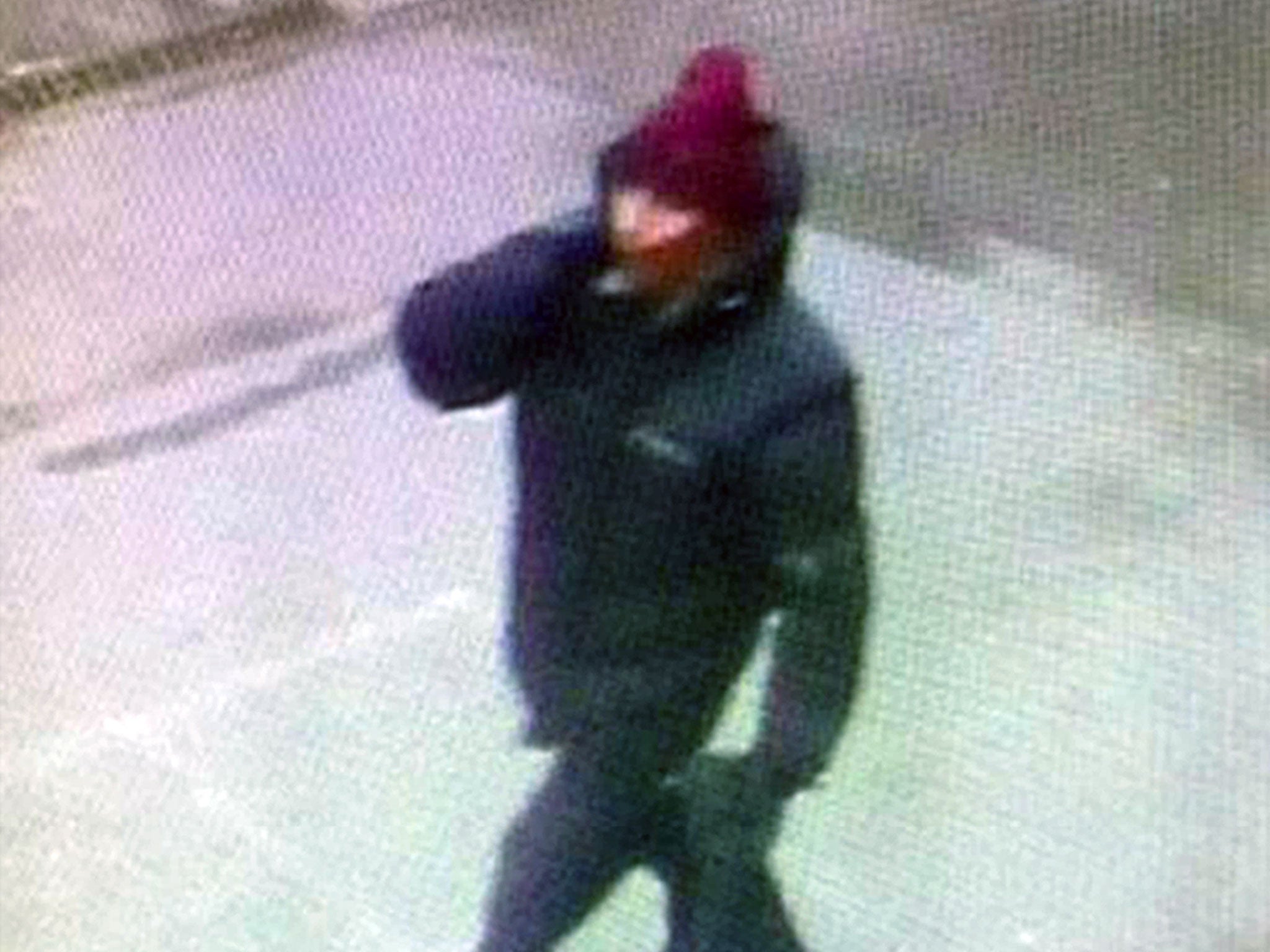 CCTV still issued by Copenhagen Police believed to show the suspect in a shooting at a freedom of speech event