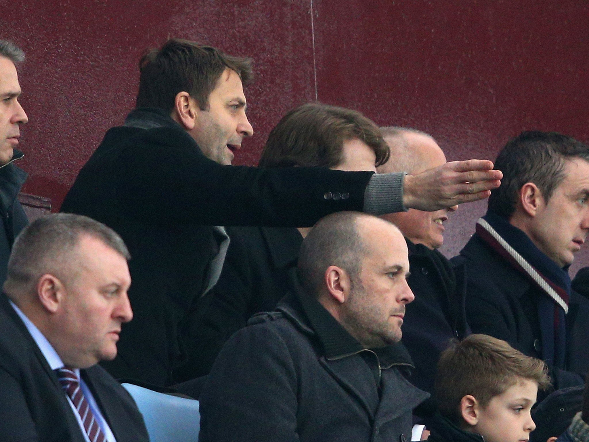 Sherwood was in the stands at Villa Park on Sunday