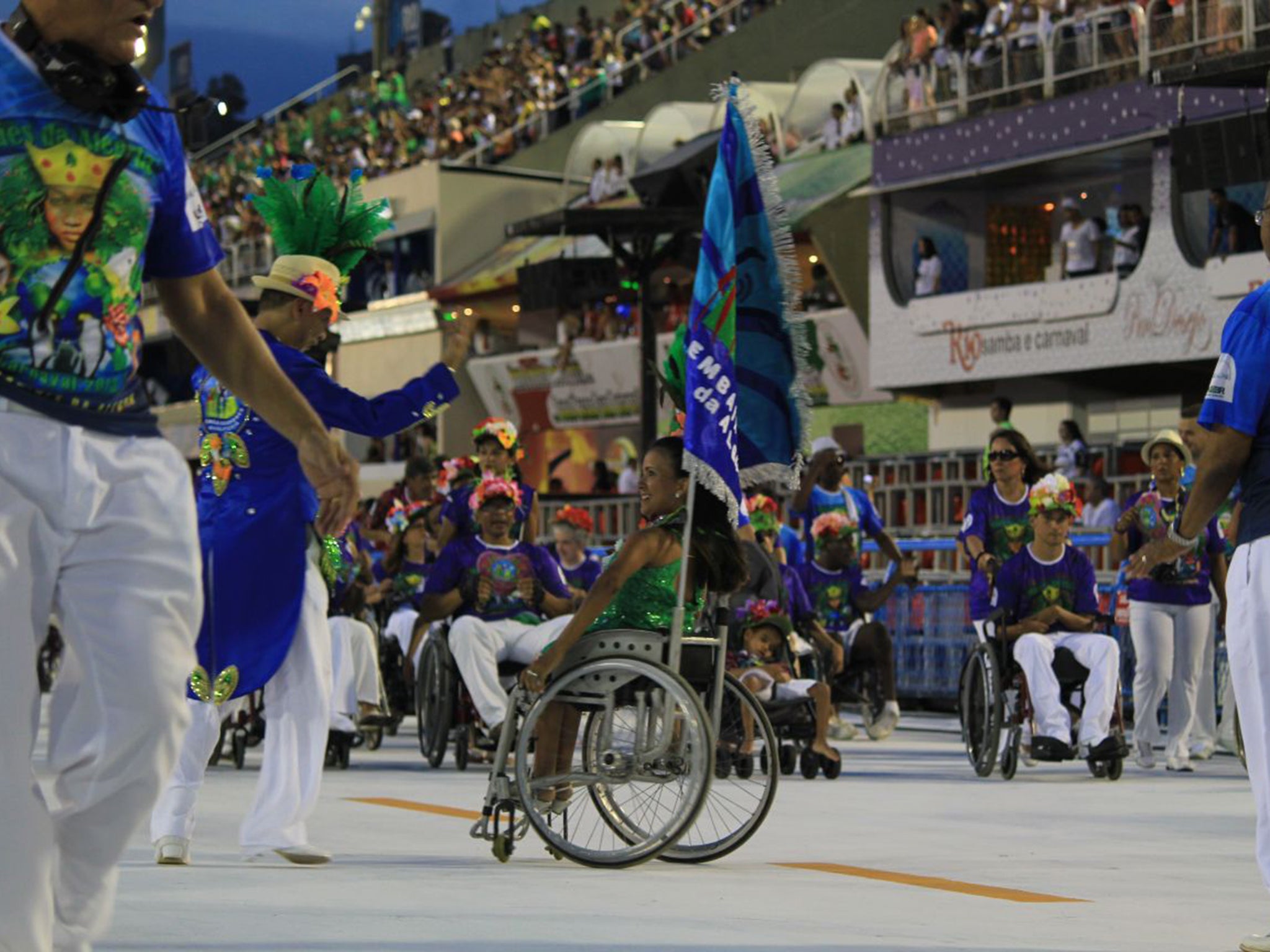 Able-bodied performers at the Rio carnival will be joined by Embaixadores da Alegria (Hagall Muniz)