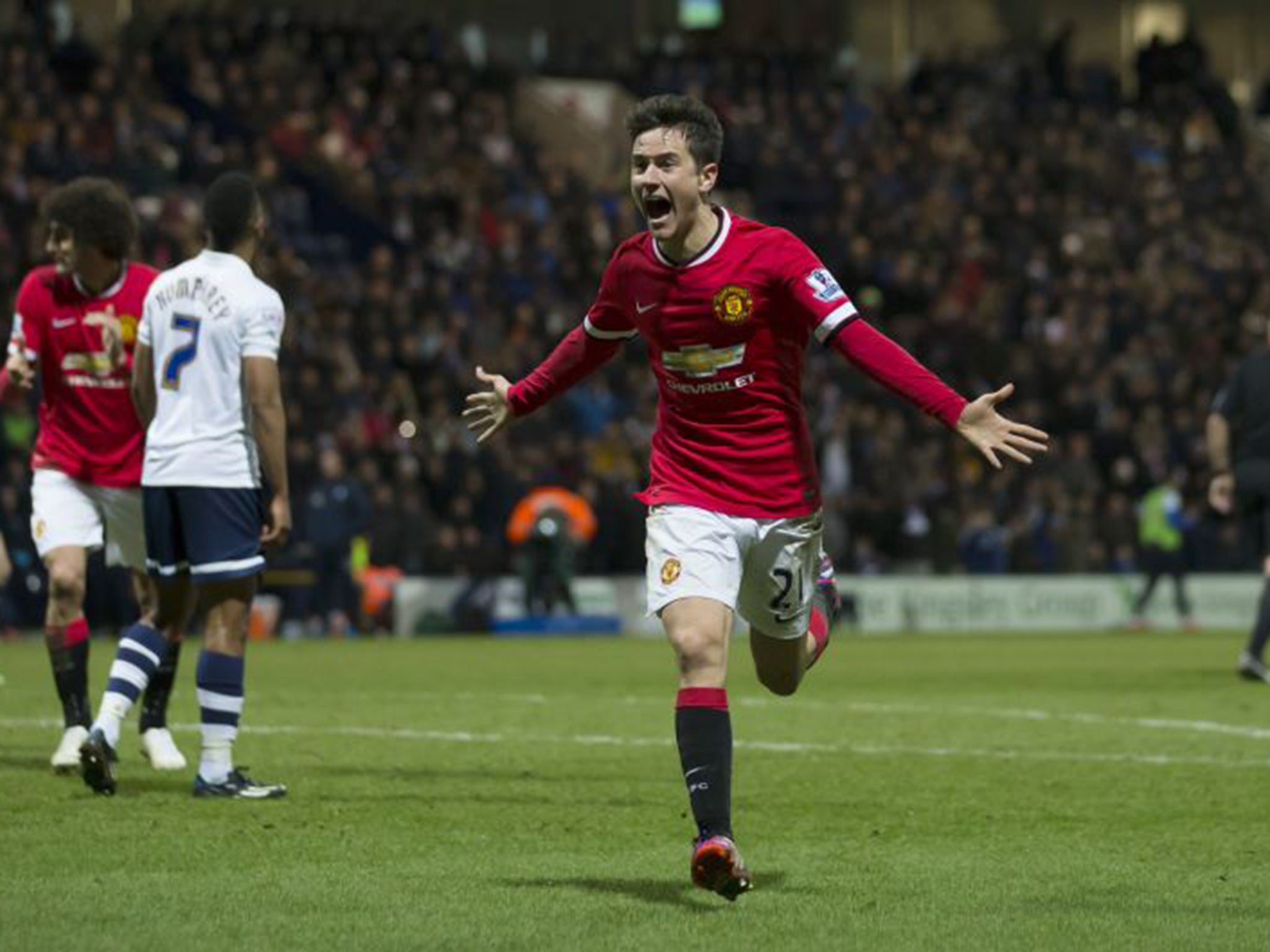 Utd's Spanish midfielder Ander Herrera scored the equaliser