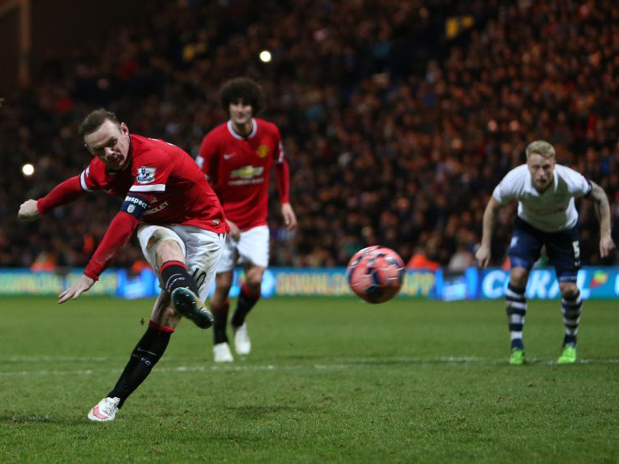 Wayne Rooney converted a penalty for Utd's third goal