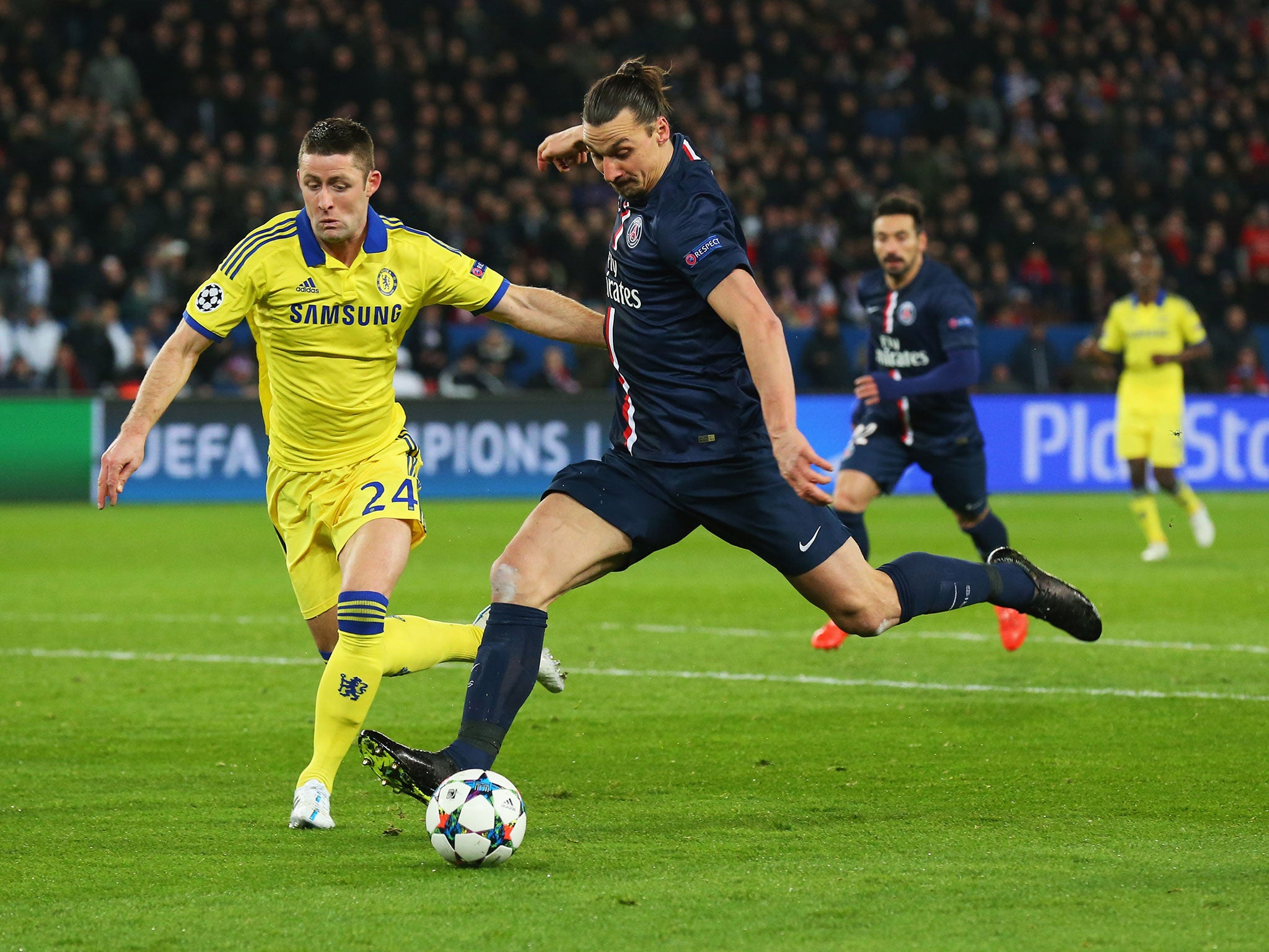 Ibrahimovic in action against Chelsea last month