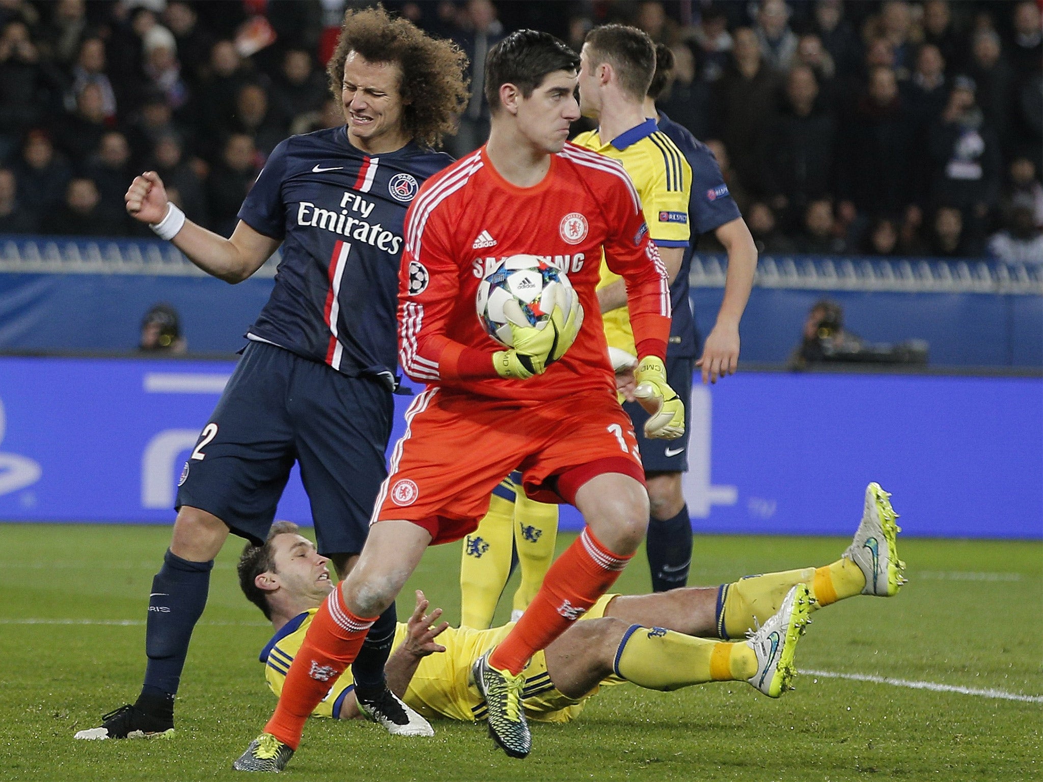 Thibaut Courtois' performance was hailed by manager Jose Mourinho and opposing striker Zlatan Ibrahimovic