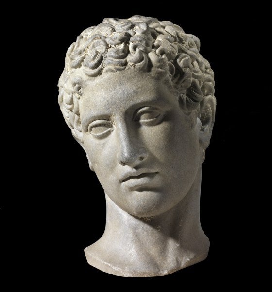 Belfer Collection, Marble head of a youth, after a Polycletus Greek original of the 5th century BCE, Roman period, 1st century