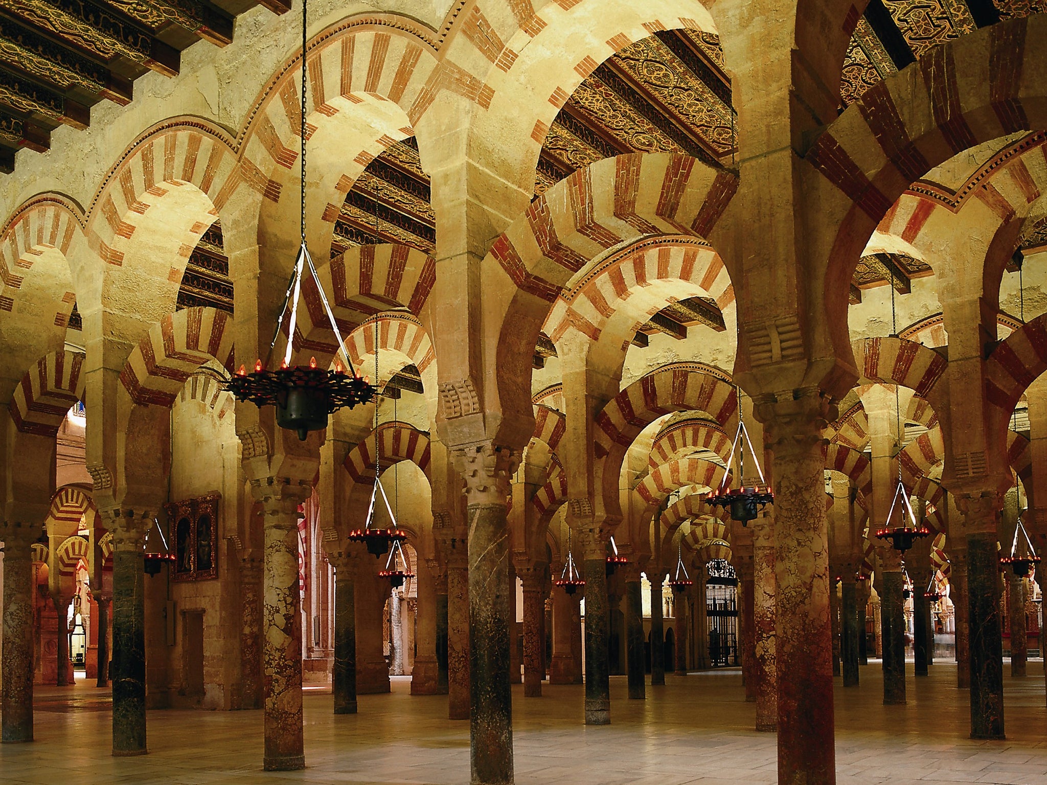 The cathedral is contained in the walls of a former mosque