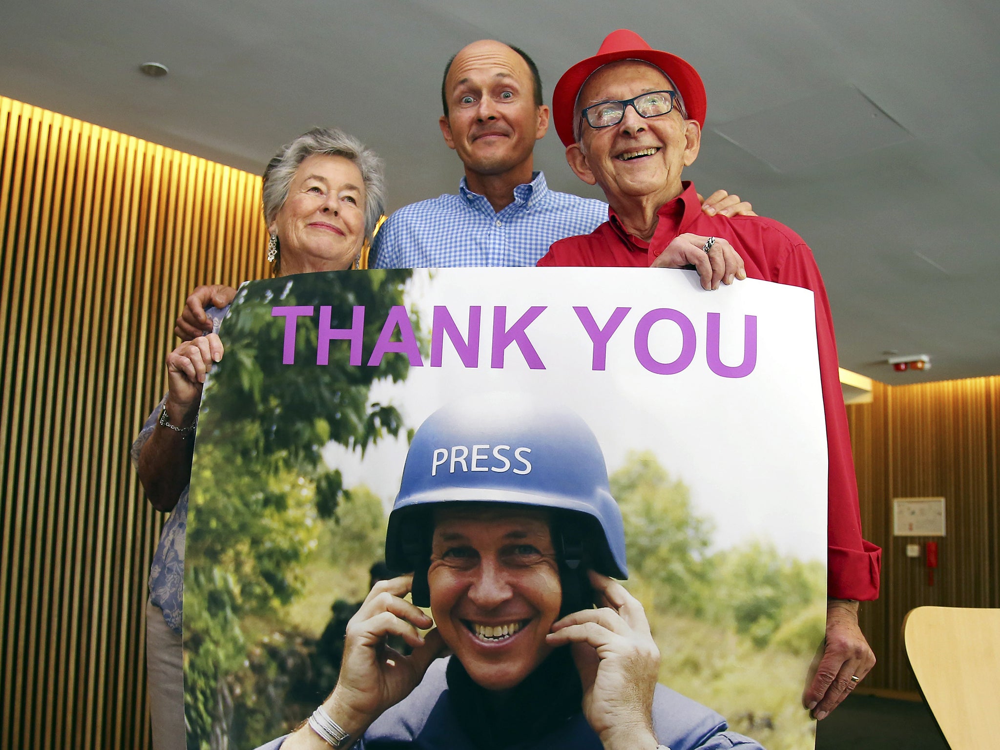 The family of journalist Peter Greste celebrate his release