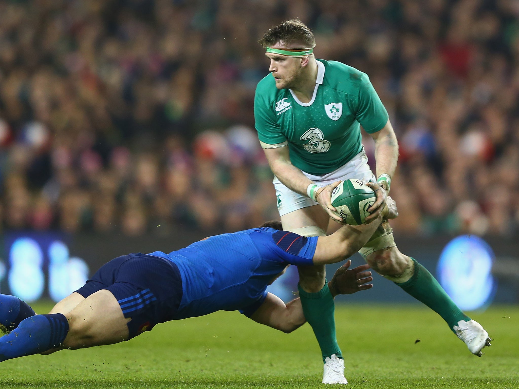 Jamie Heaslip fractured three vertebrae in his back in the incident (Getty)