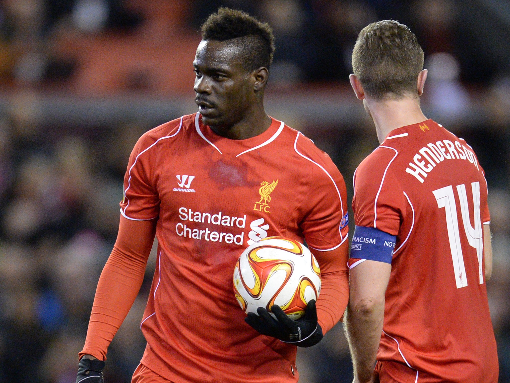 Mario Balotelli argued with Jordan Henderson