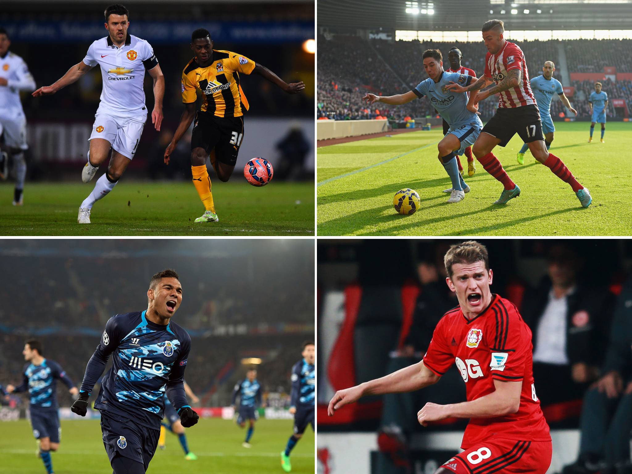 Michael Carrick, Toby Alderweireld, Casemiro and Lars Bender