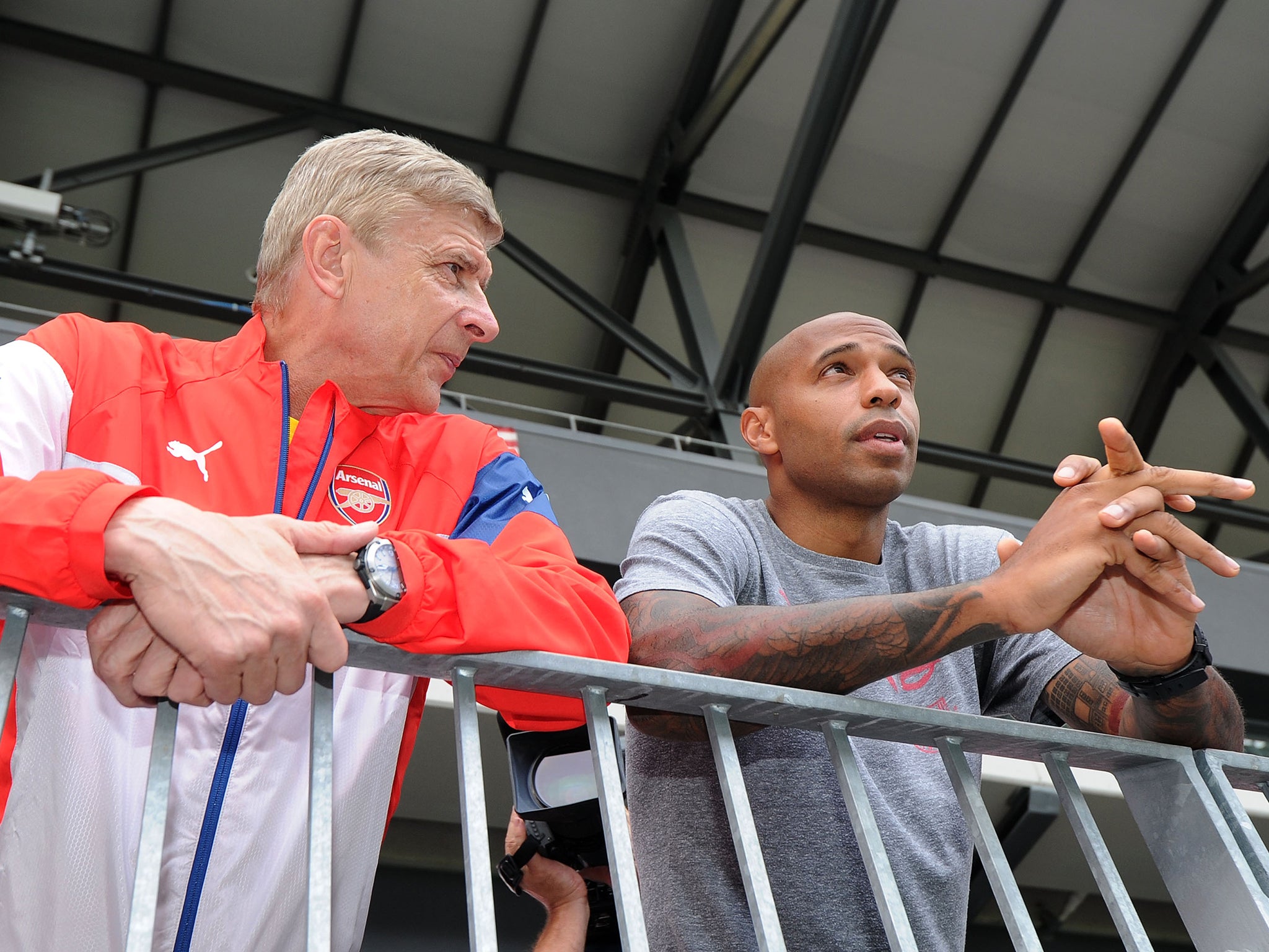 Arsene Wenger and Thierry Henry