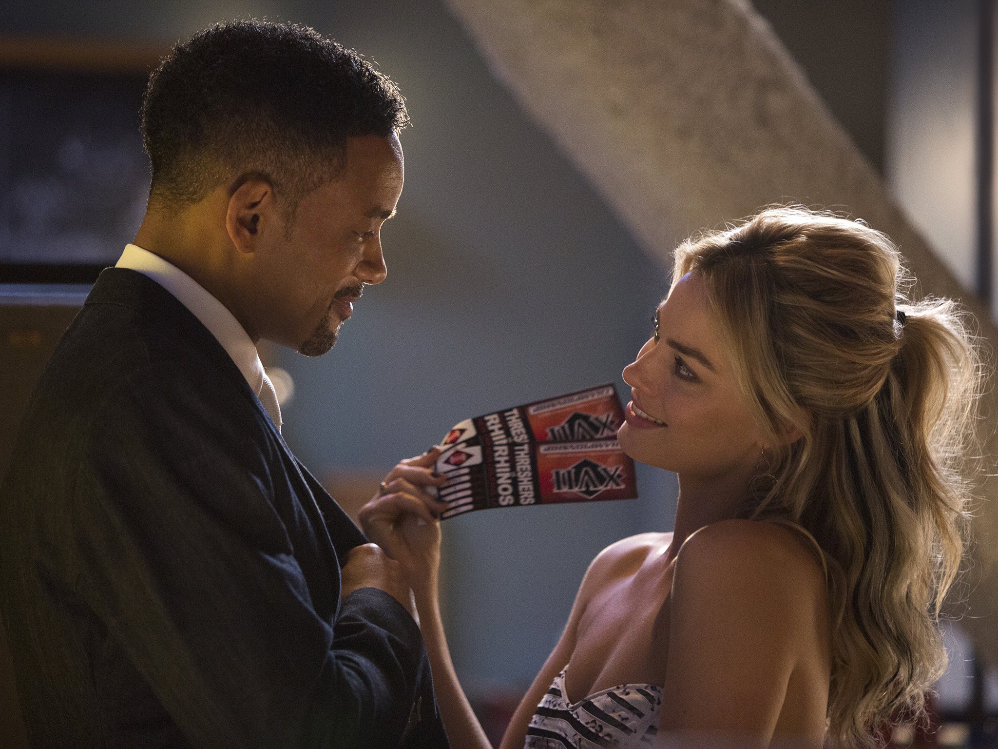 Margot Robbie with Will Smith in Focus