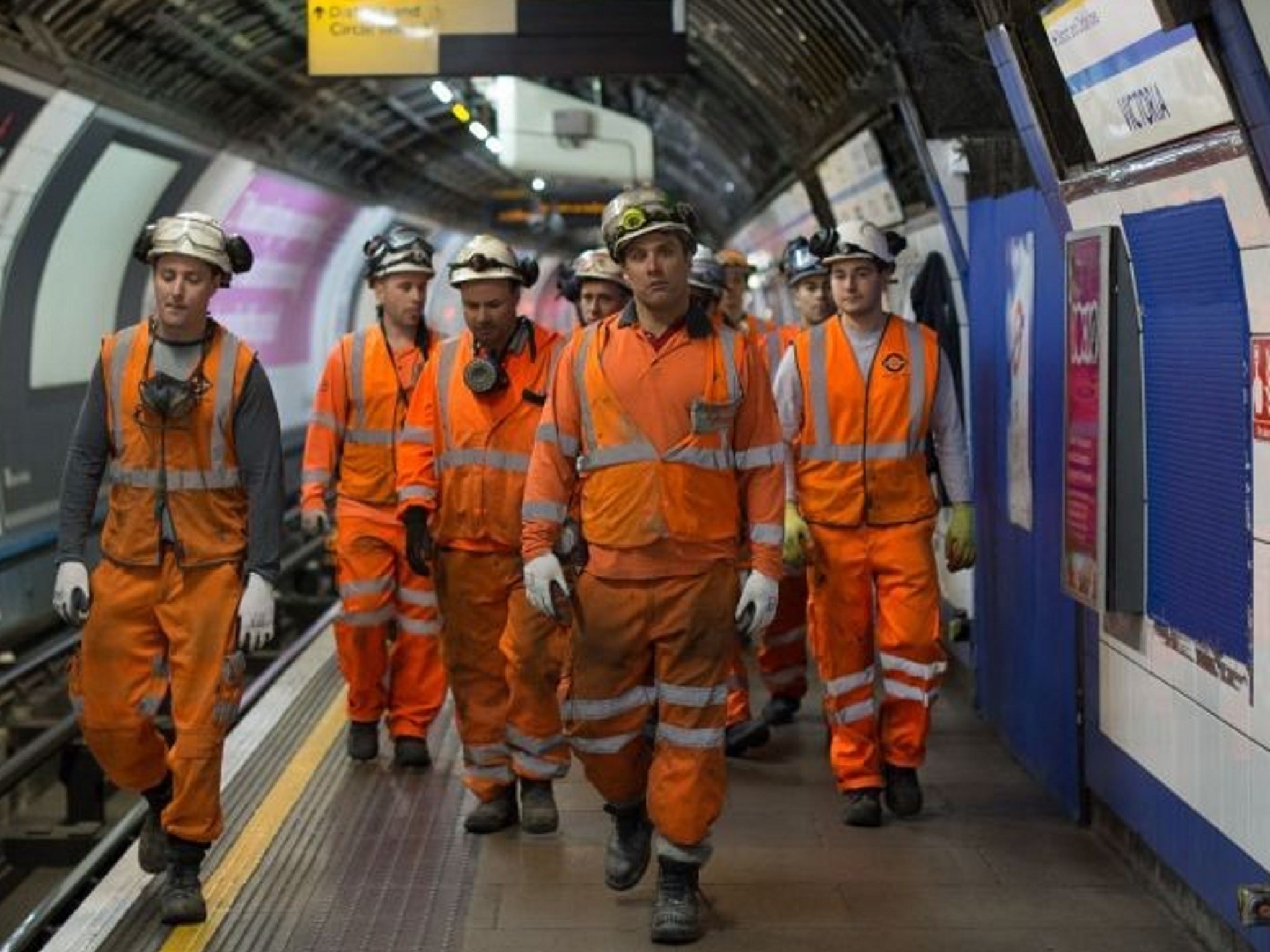 Some of the Tube maintenance workers who work overnight